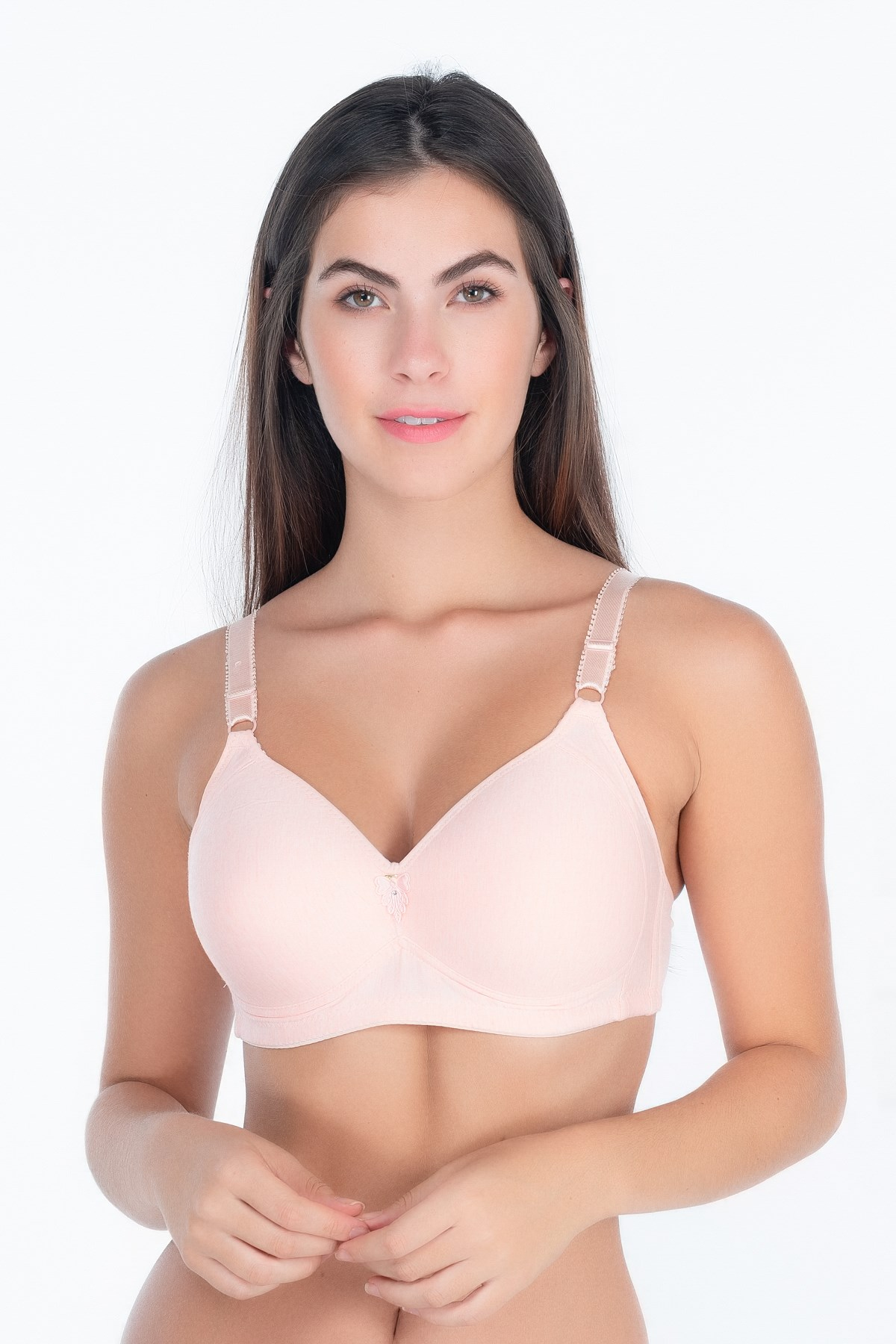 C&City 7042 Kadın Penye Balensiz Toparlıyıcı Sütyen Somon