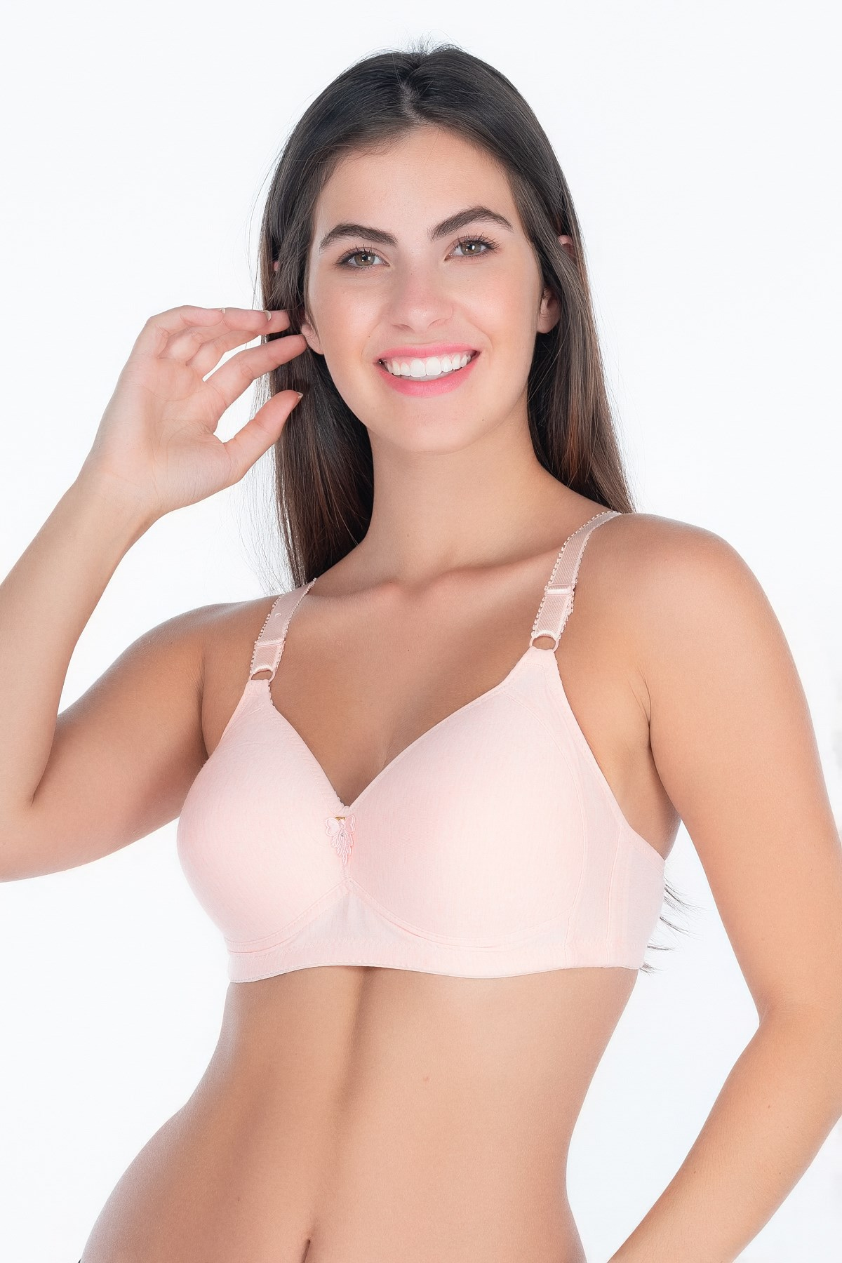 C&City 7042 Kadın Penye Balensiz Toparlıyıcı Sütyen Somon