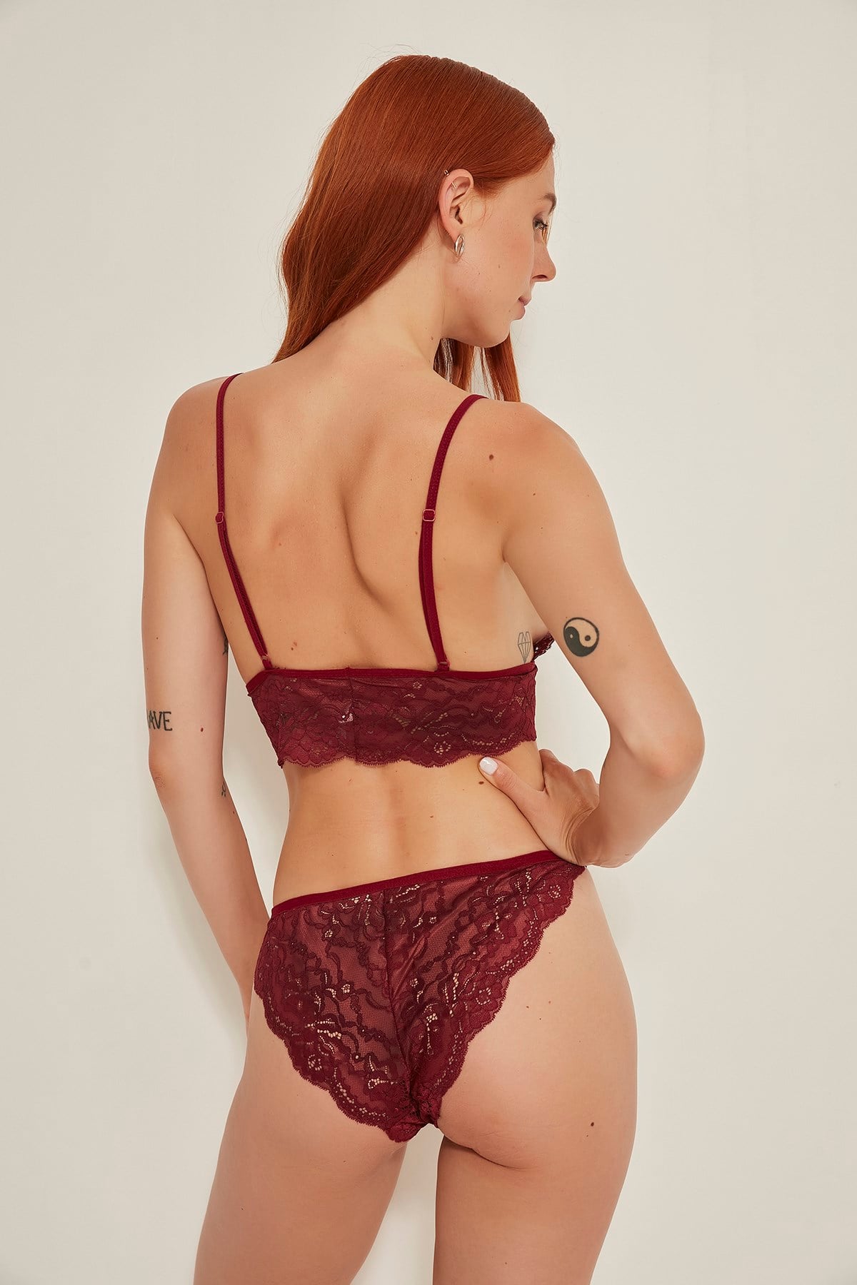 C&City 7101 Kadın Bralet Takım Bordo