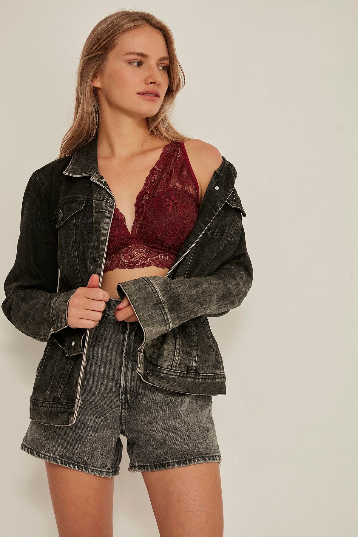 C&City 7105 Kadın Kaplı Bralet Takım Bordo