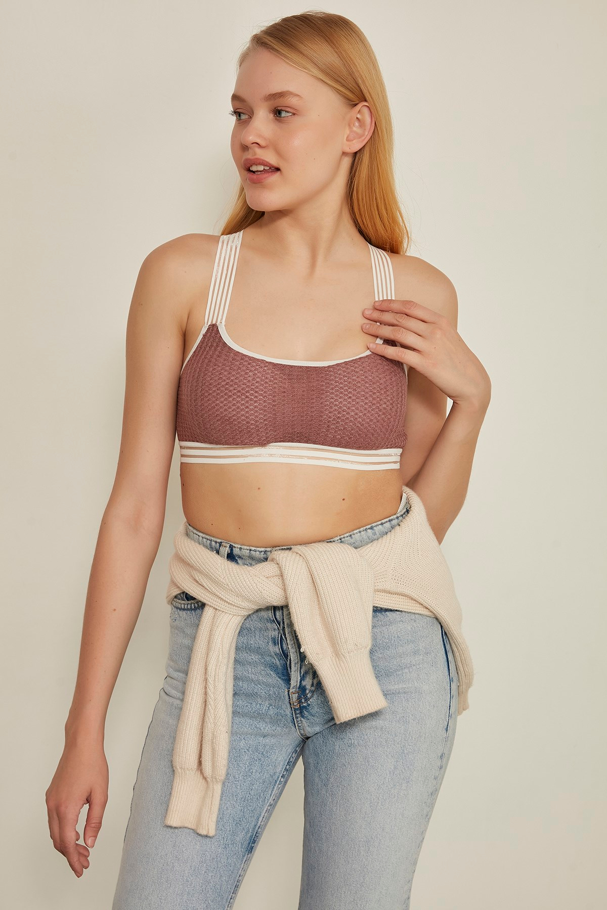C&City 7120 Kadın Kaplı Bralet Takım Kahverengi