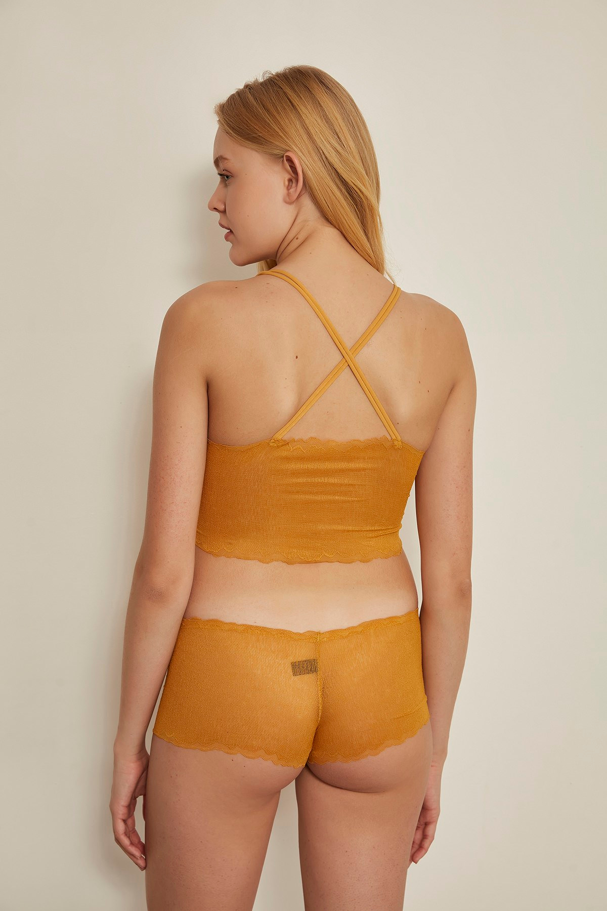 C&City 7121 Kadın Kaplı Bralet Takım Hardal