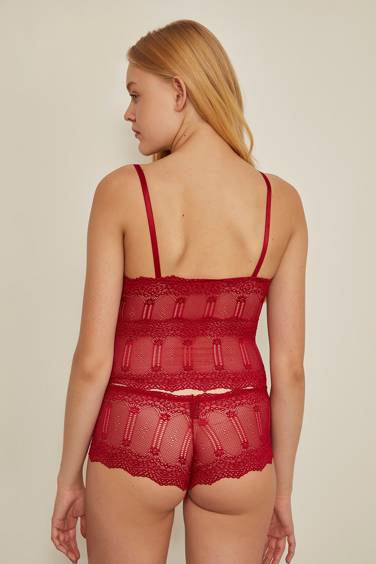 C&City 7122 Kadın Kaplı Bralet Takım Vişne