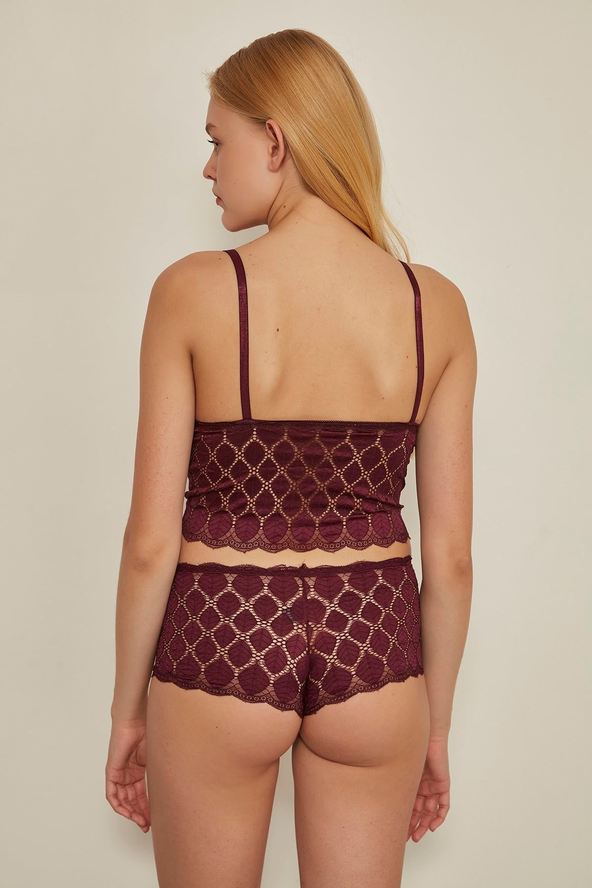 C&City 7124 Kadın Kaplı Bralet Takım Mürdüm