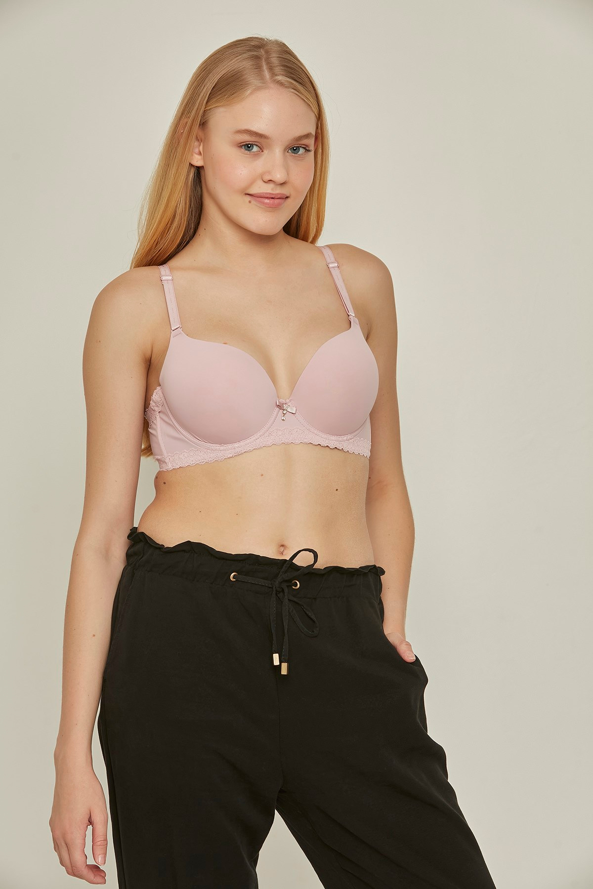 C&City 7206 Kadın Double Push Up Destekli Sütyen Gül Kurusu