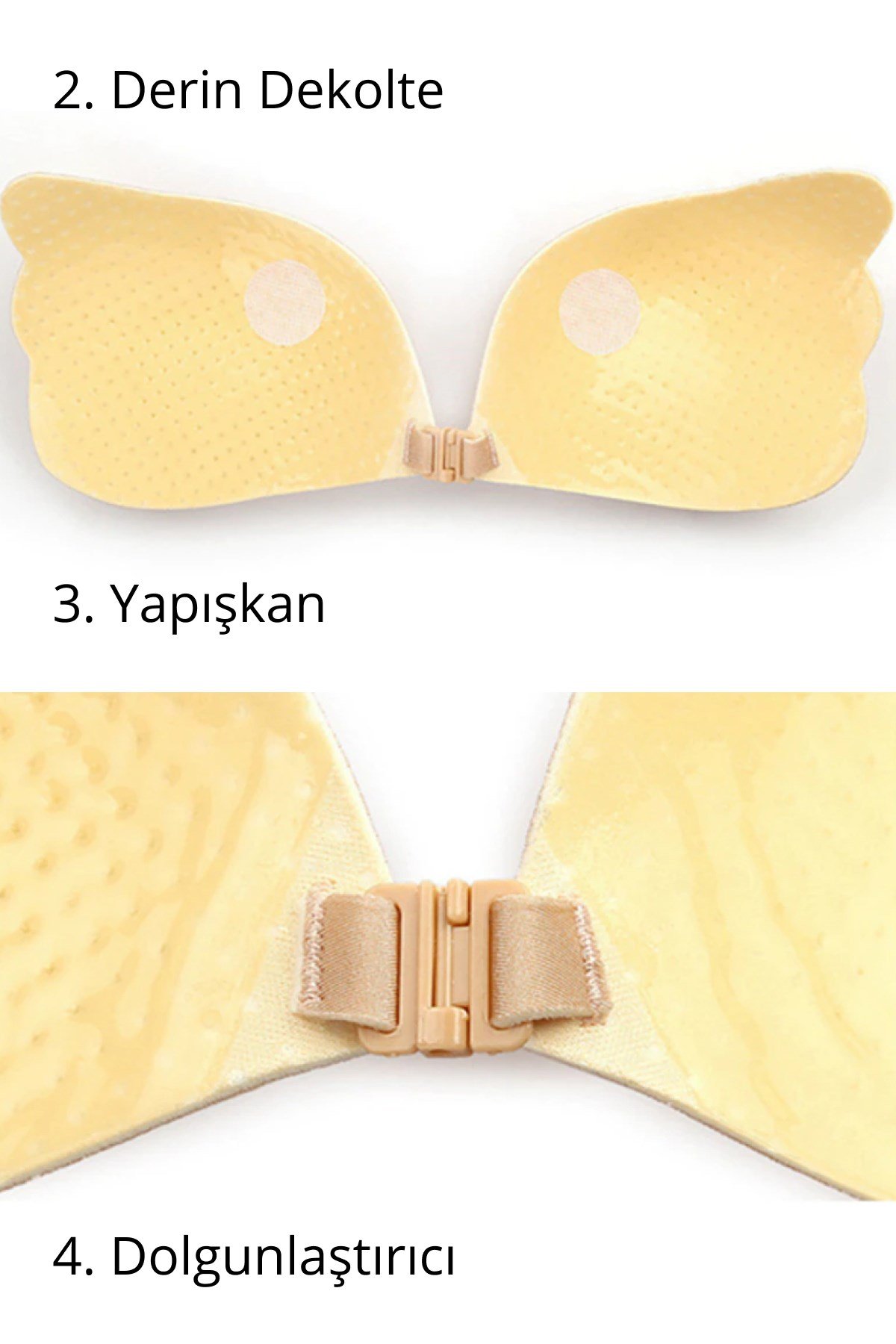 C&City 7231 Dolgunlaştırıcı ve Toparlayıcı Önden Kopçalı Sütyen Ten