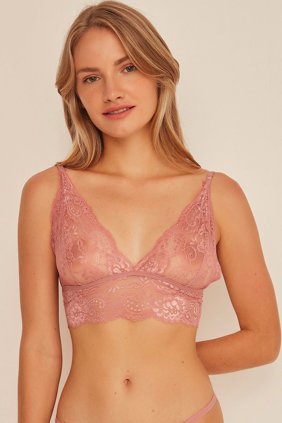 C&City 7501 Kadın Bralet Sütyen Gül Kurusu