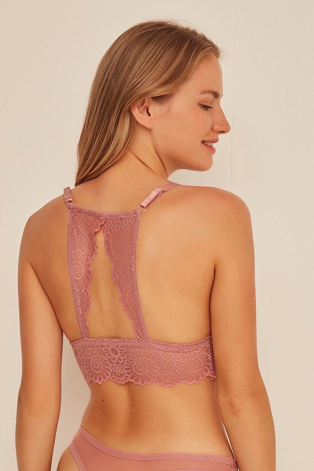 C&City 7503 Kadın Kaplı Bralet Sütyen Gül Kurusu