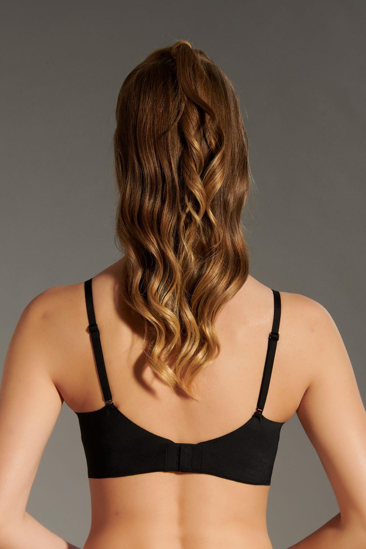 C&City Balensiz Lazer Dikişsiz Kaplı Sütyen C26115 Siyah