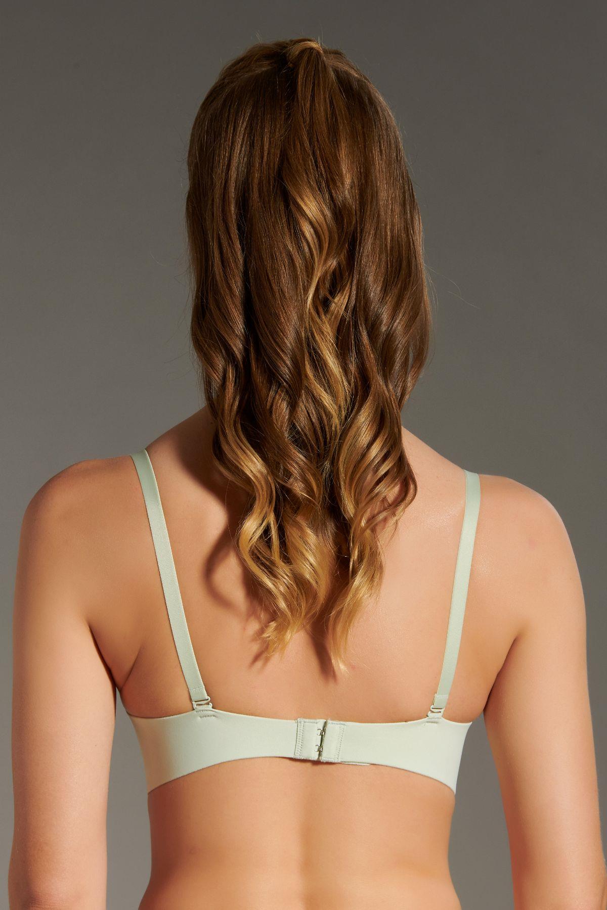 C&City Balensiz Lazer Dikişsiz Kaplı Sütyen C26145 Açık Yeşil