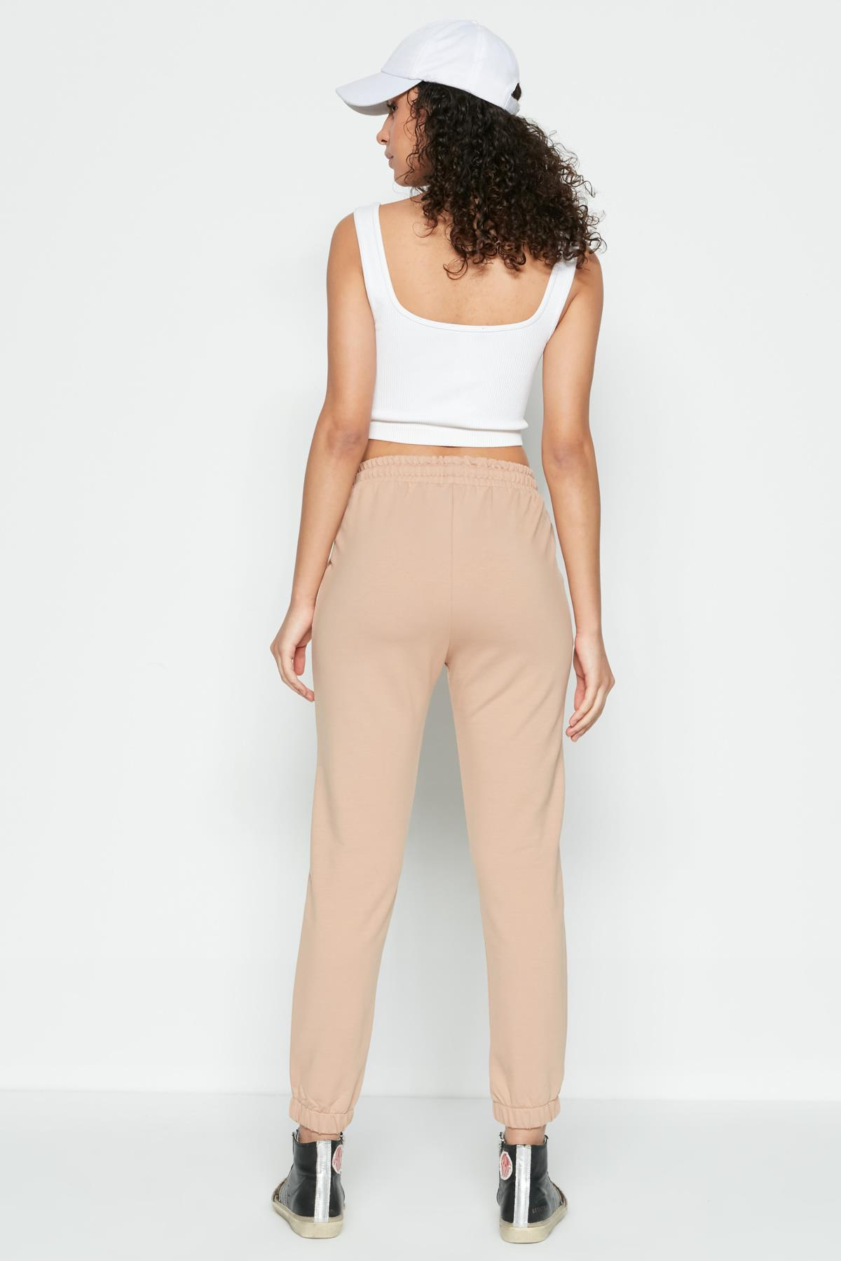 C&City Lastikli Paça Yandan Cepli Eşofman Altı 734 Sütlü Kahve