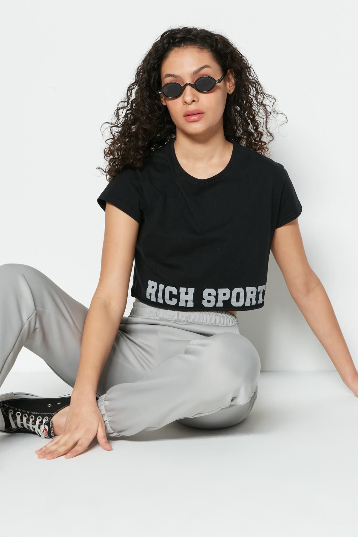 C&City Lastikli Paça Yandan Cepli Eşofman Altı 802 Gri