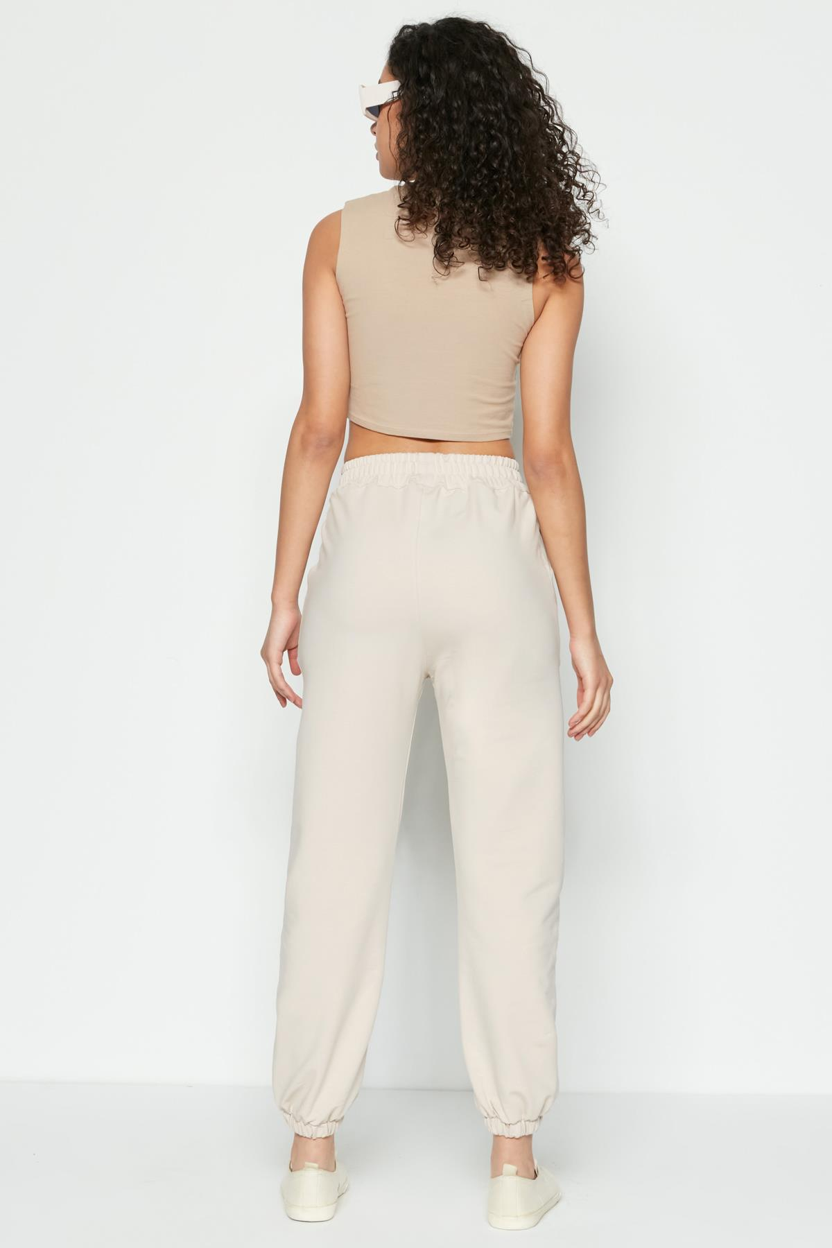 C&City Basic Jogger Eşofman Altı 802 Krem