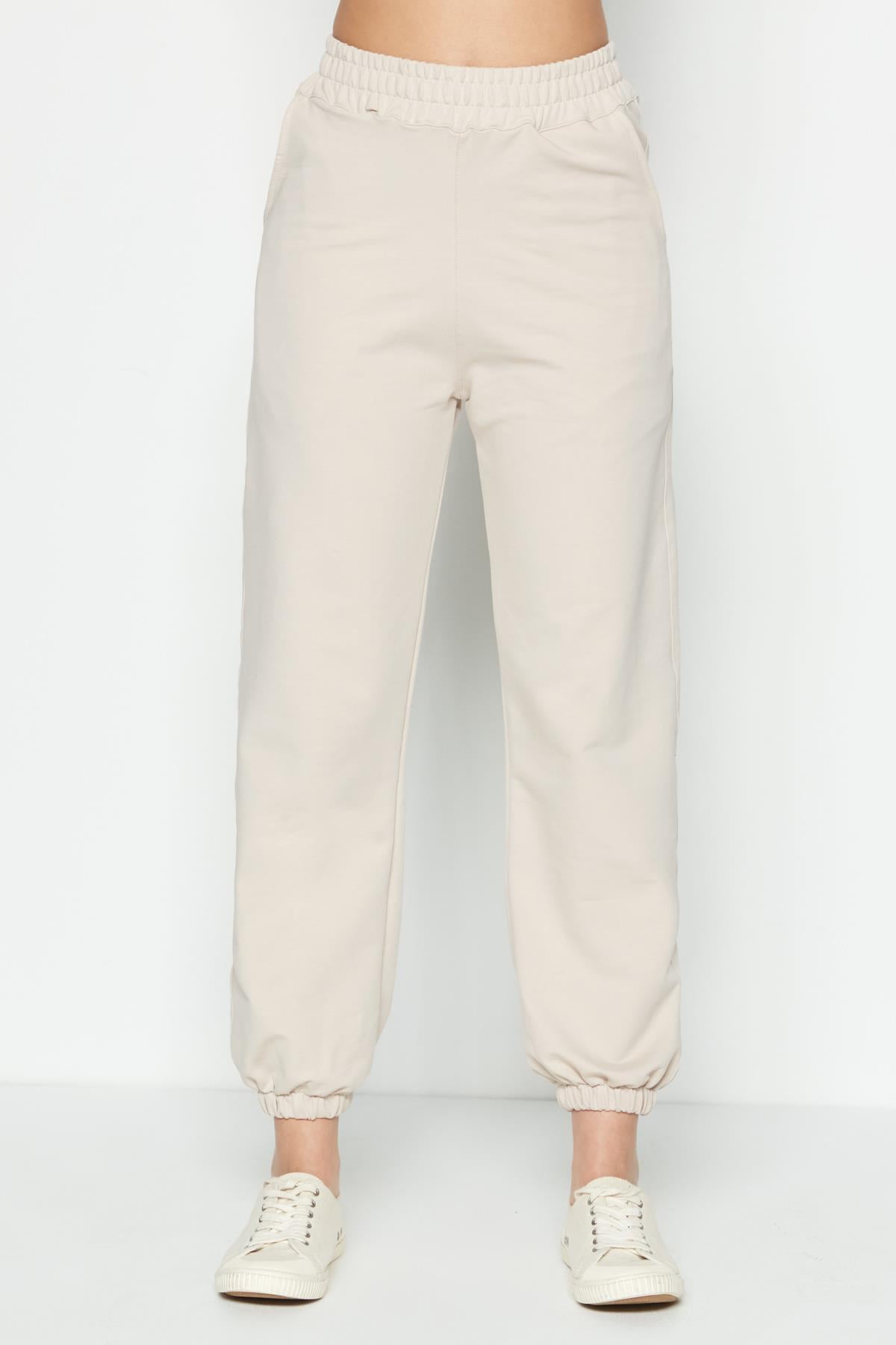 C&City Basic Jogger Eşofman Altı 802 Krem