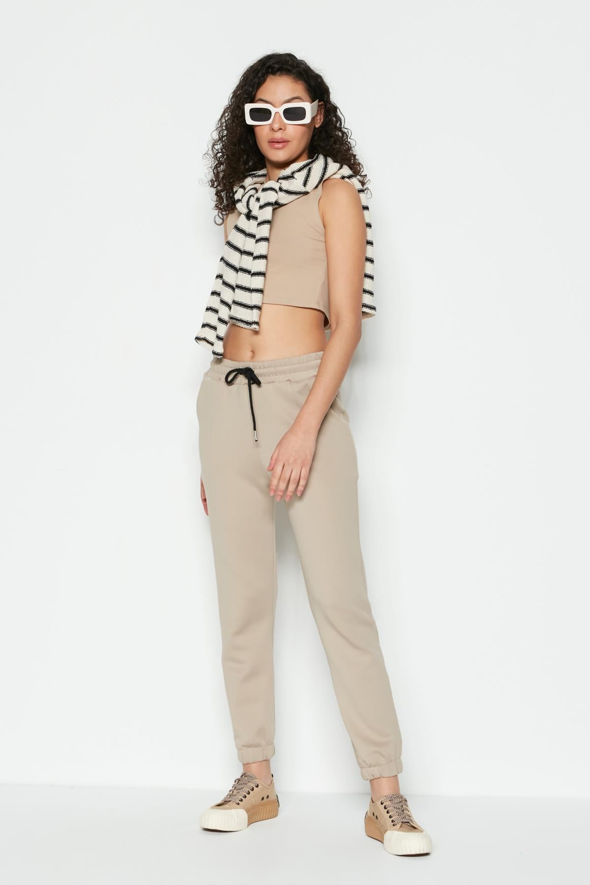 C&City Basic Jogger Eşofman Altı 802 Taş