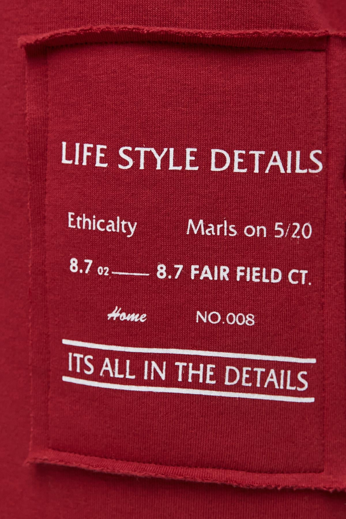 C&City Baskılı Kapüşonlu Uzun Kol Kalın Sweatshirt 952 Bordo