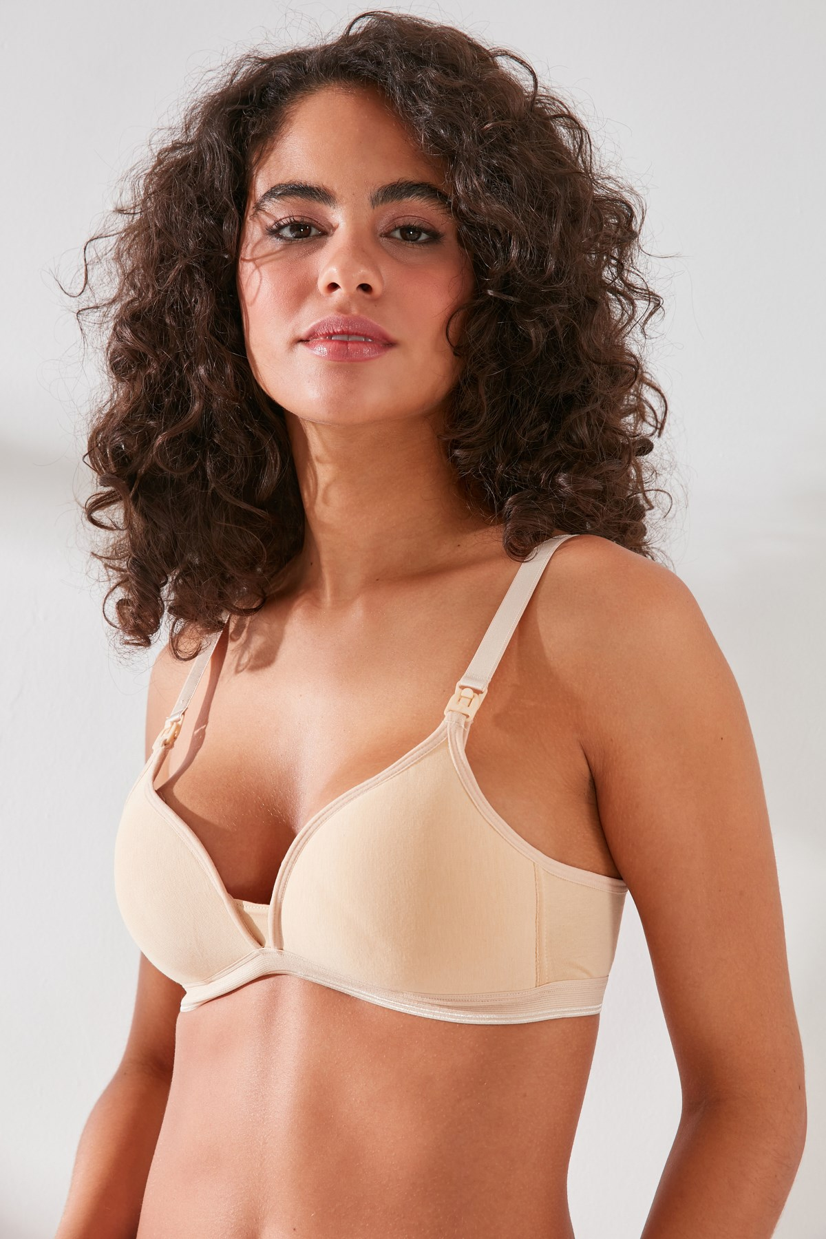 C&City C11422 Kadın Modal Cotton Kaplı Emzirme Sütyen Ten