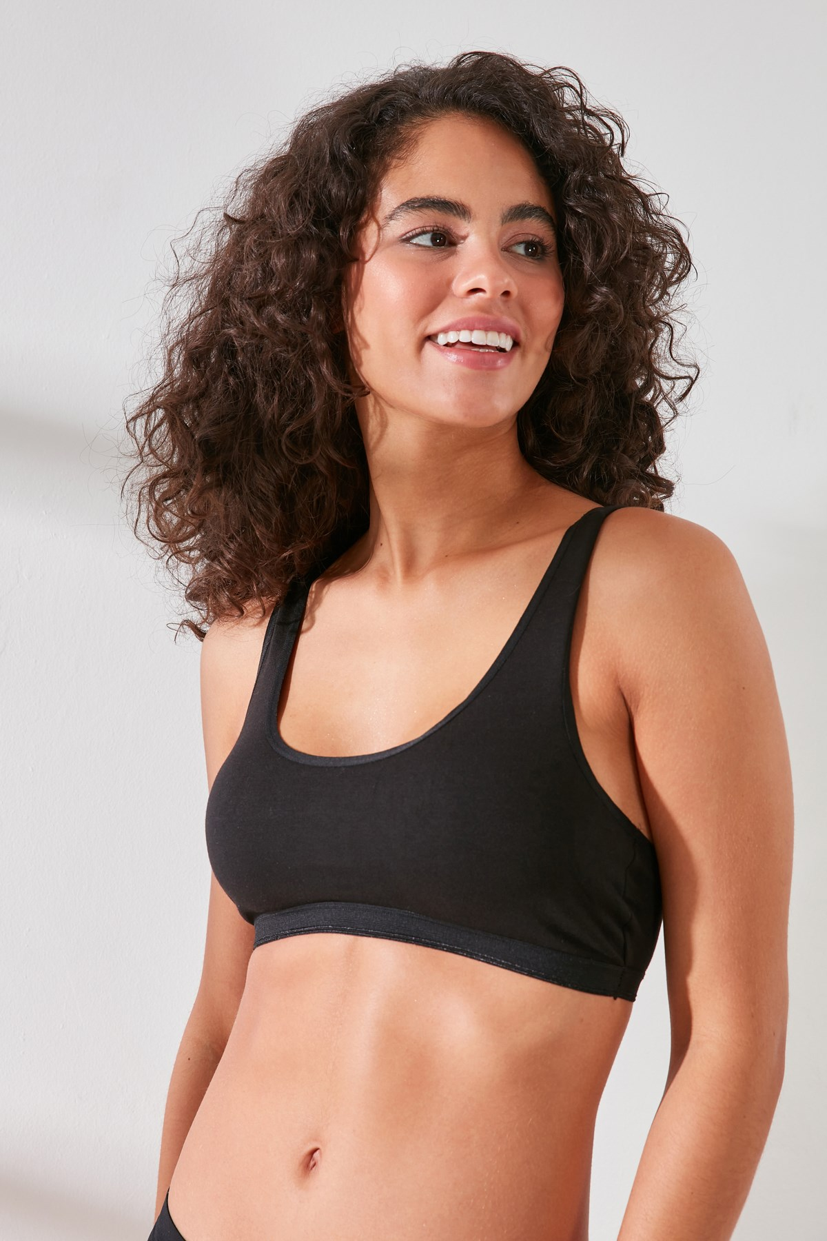 C&City C11424 Kadın Modal Cotton Sporcu Büstiyer Siyah