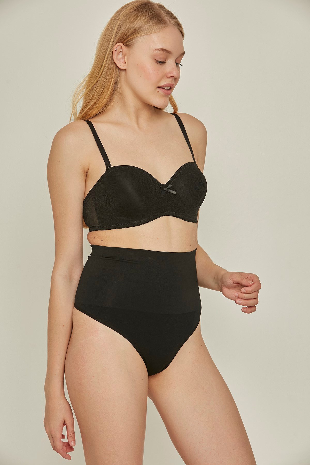 C&City C12020 Double String Korse Siyah