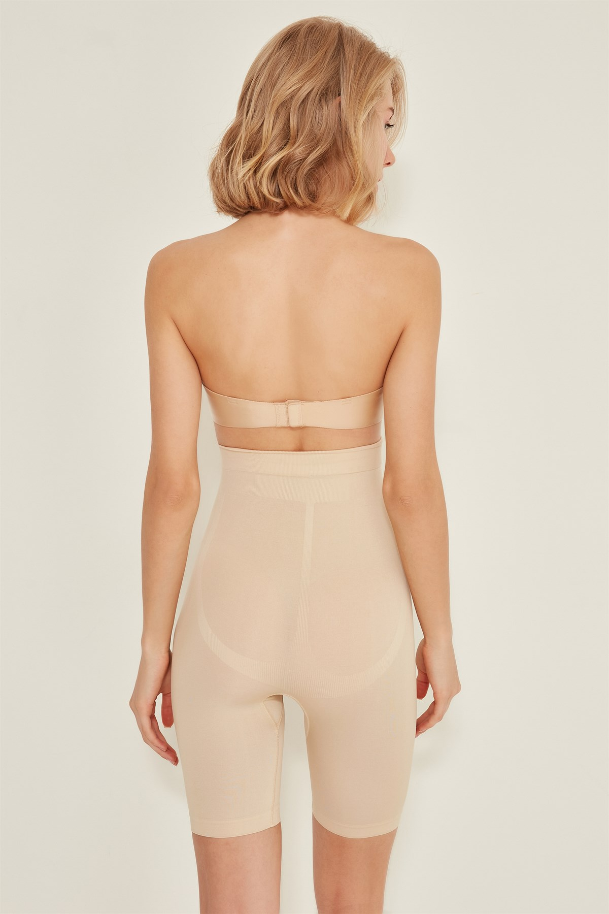 C&City C13005 Dikişsiz Uzun Paçalı Korse Ten