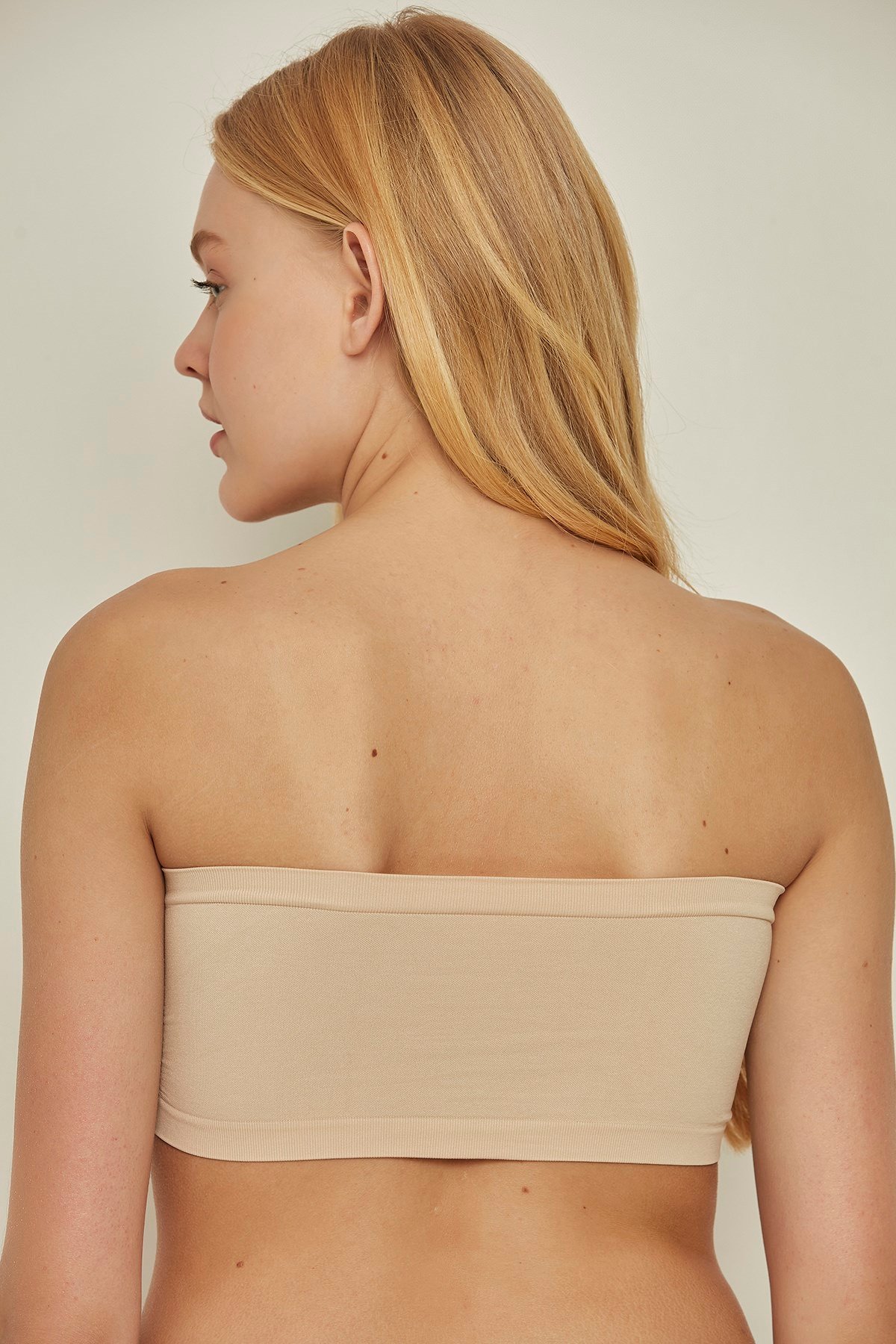 C&City C140021 Dikişsiz Straplez Büstiyer Ten