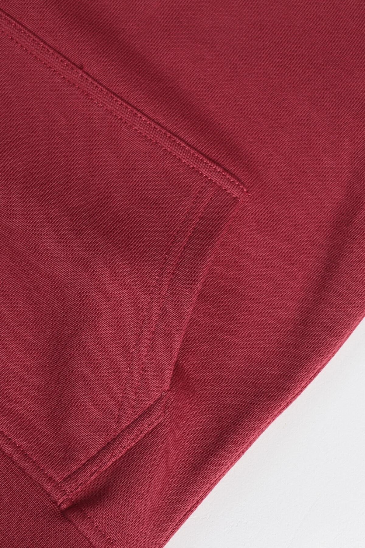 C&City Çocuk Uzun Kol Kapüşonlu Sweatshirt Bordo