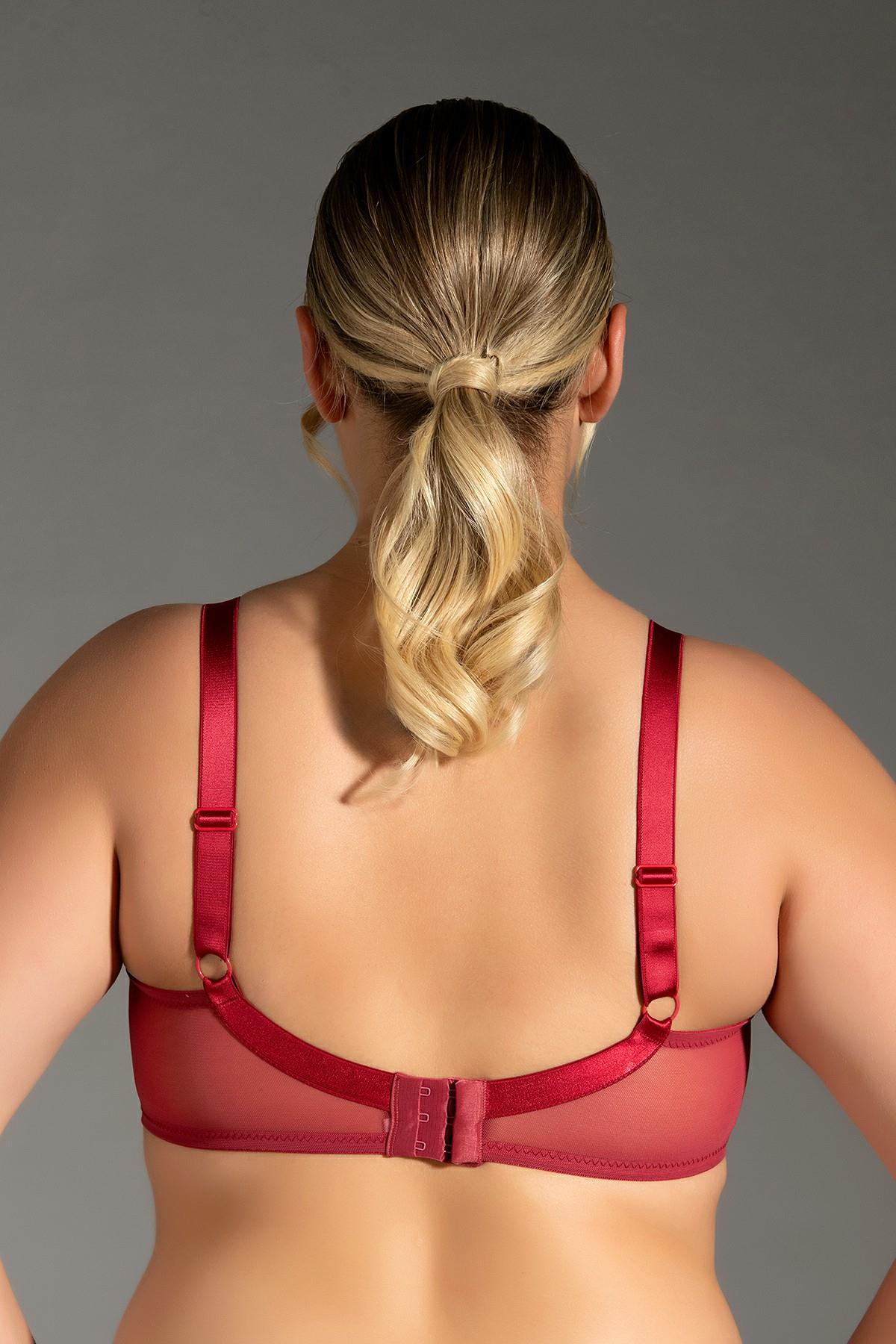 C&City Dantelli Desteksiz Sütyen C18042 Bordo