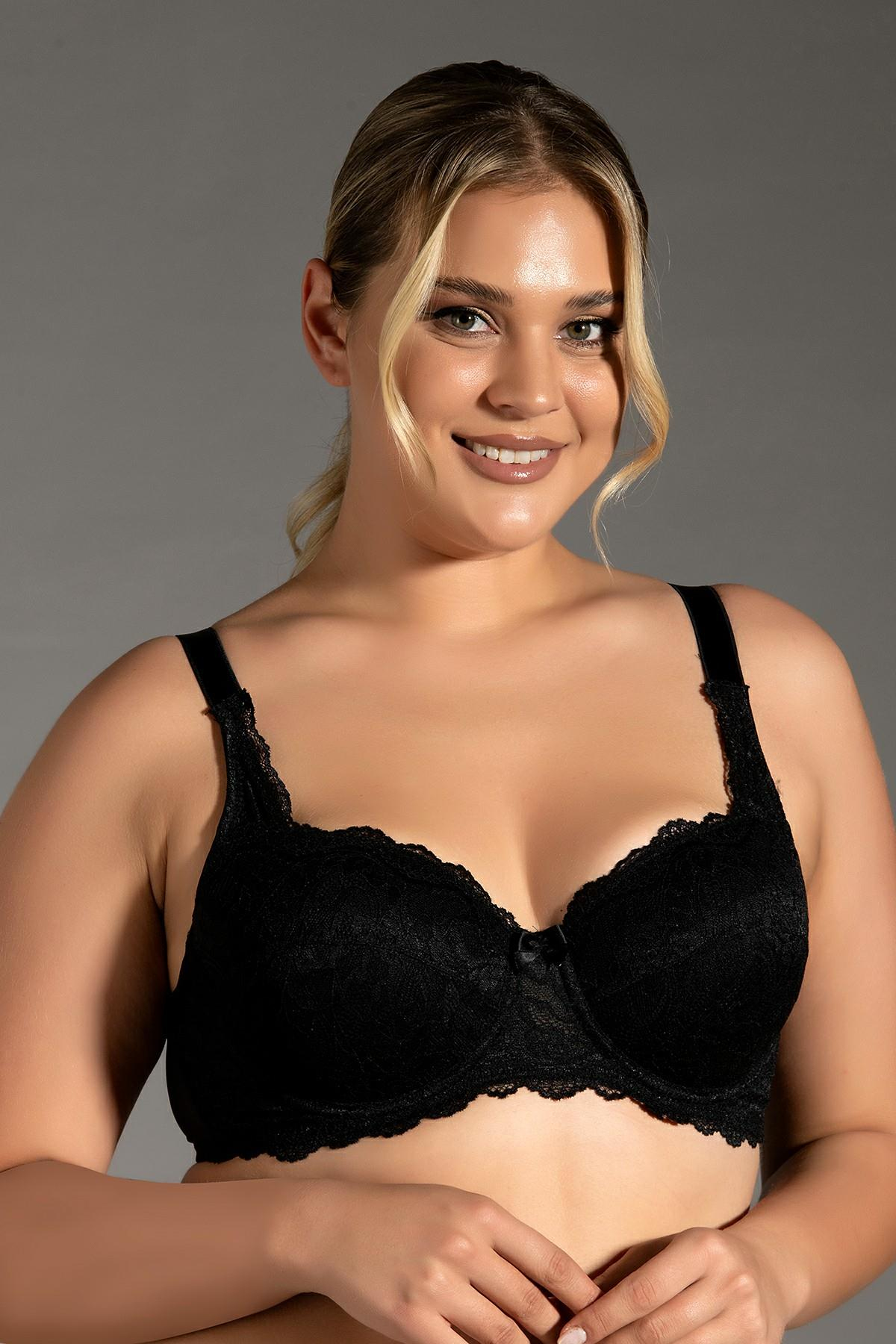 C&City Dantelli Desteksiz Sütyen C18042 Siyah