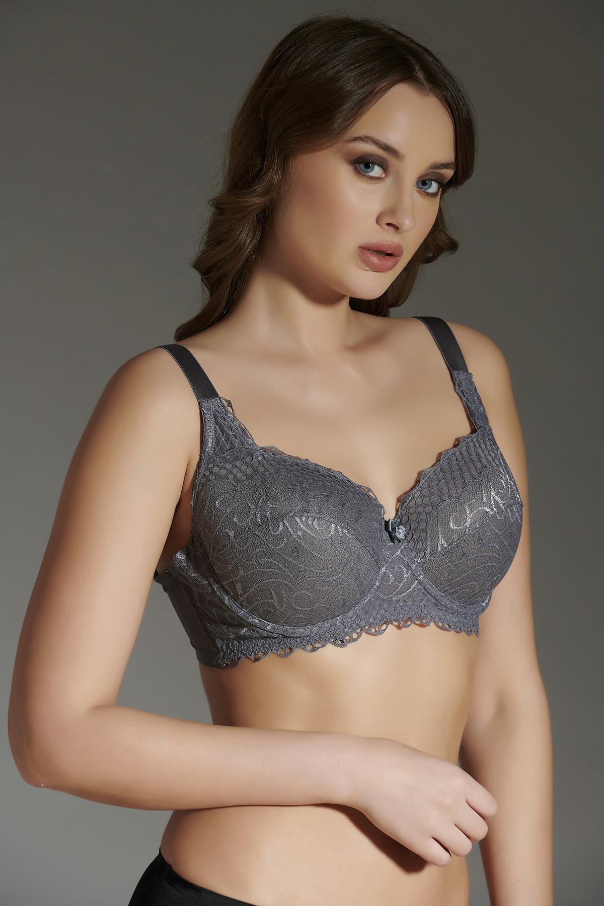 C&City Desteksiz Sütyen C18040 Gri