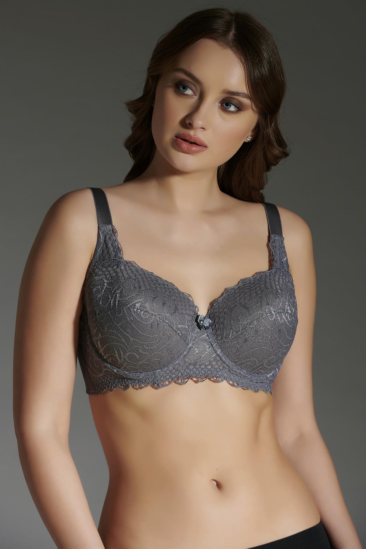 C&City Desteksiz Sütyen C18040 Gri