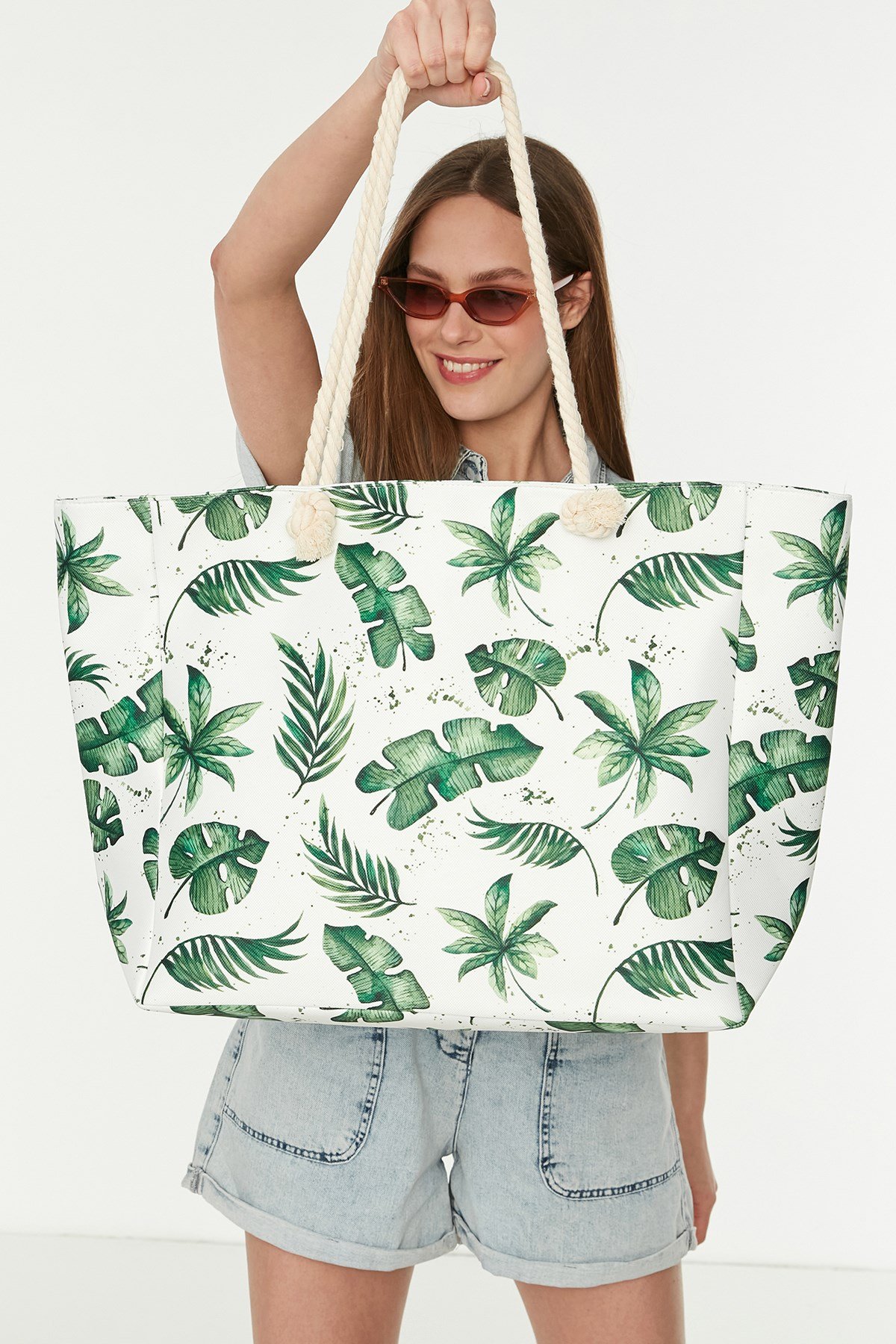 C&City Digital Baskılı Plaj Çanta Y8670-23 Çok Renkli