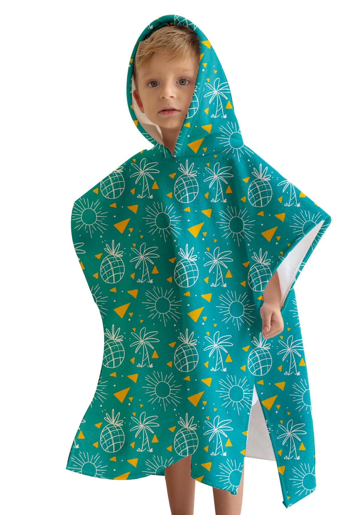 C&City Dijital Baskılı Çocuk Panço C1701 Mint