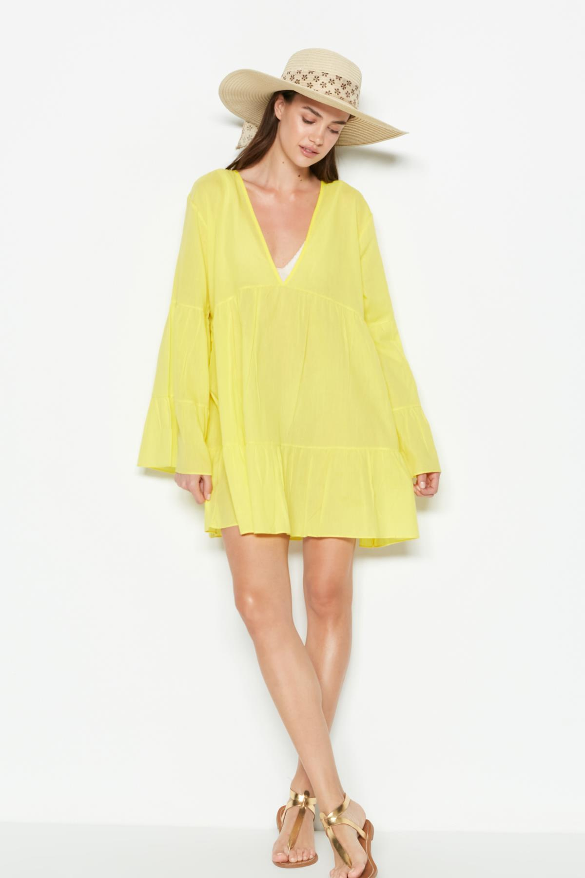 C&City Elbise Pareo 22329 Sarı