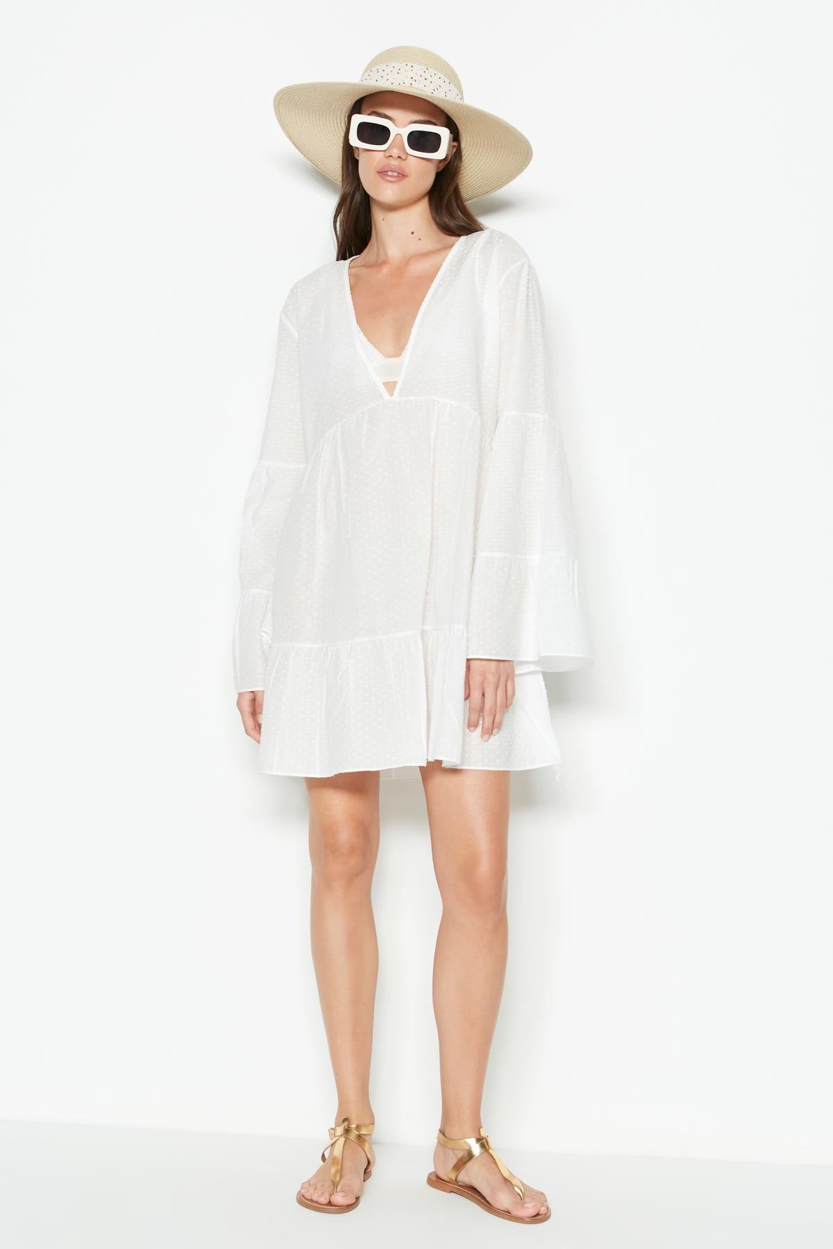 C&City Elbise Pareo 2329 Beyaz