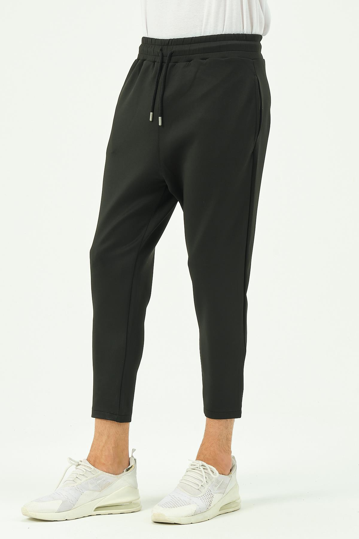 C&City Erkek Bol Kesim Düz Paça Arka Cepli Eşofman Altı 856 Siyah