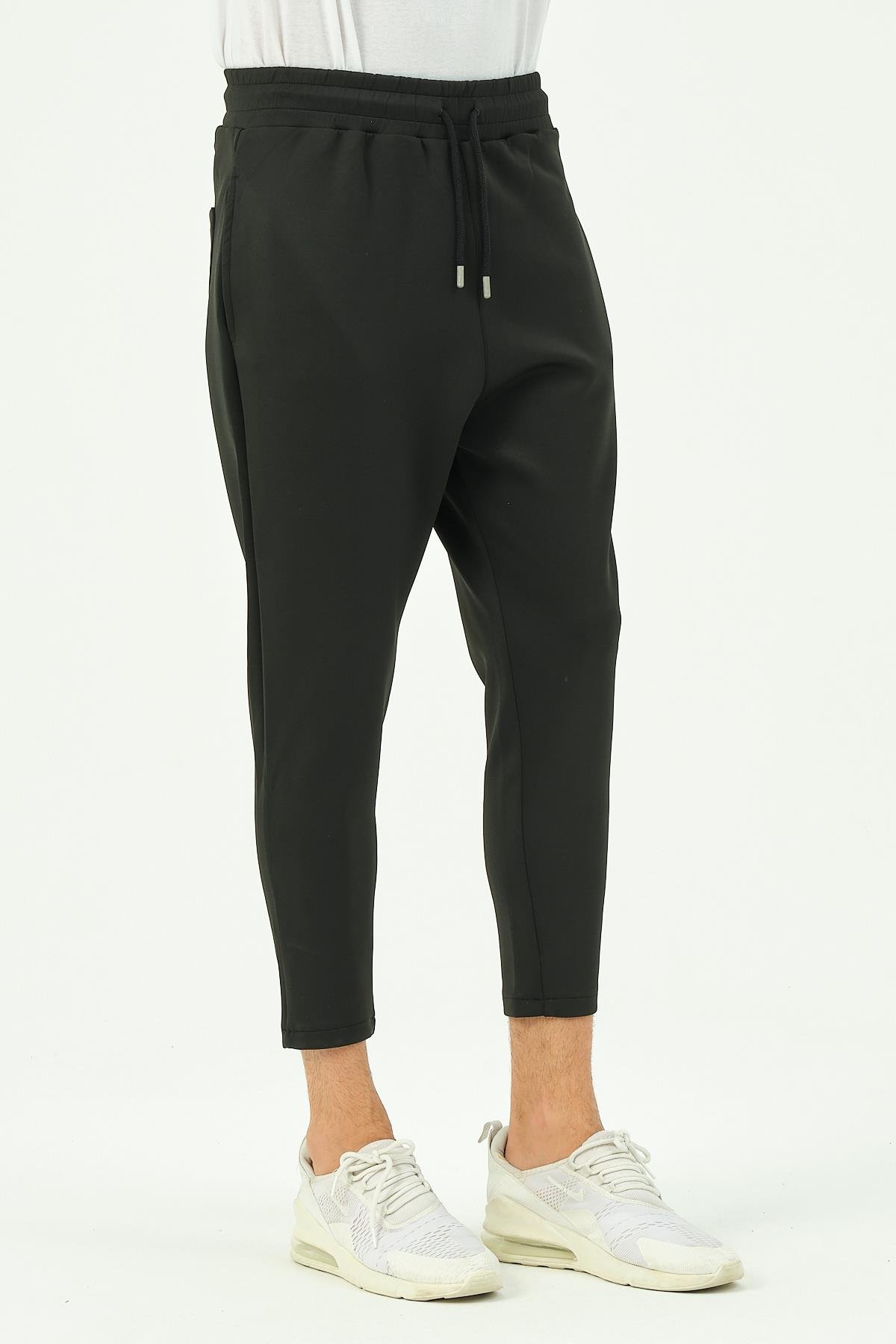 C&City Erkek Bol Kesim Düz Paça Arka Cepli Eşofman Altı 856 Siyah