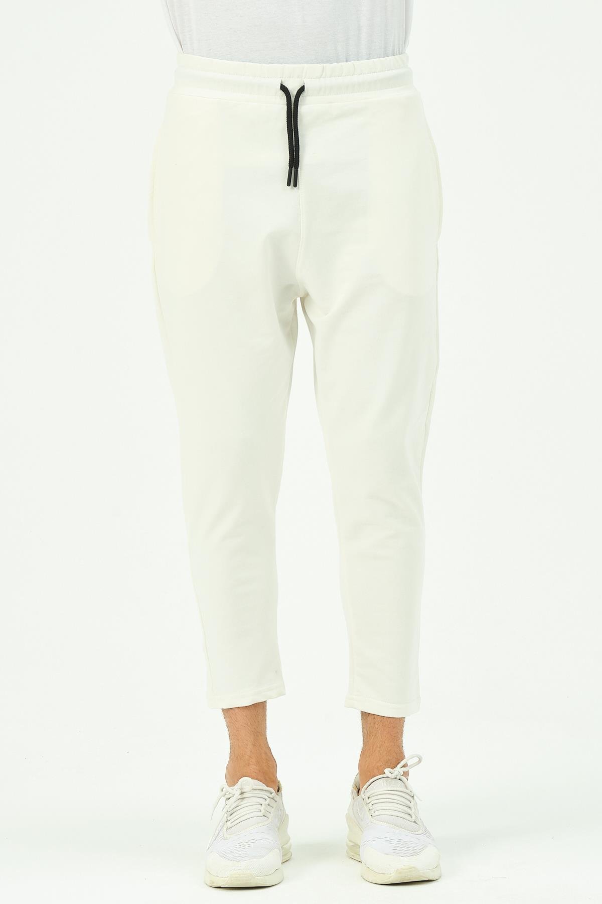 C&City Erkek Bol Kesim Düz Paça Eşofman Altı 785 Ekru