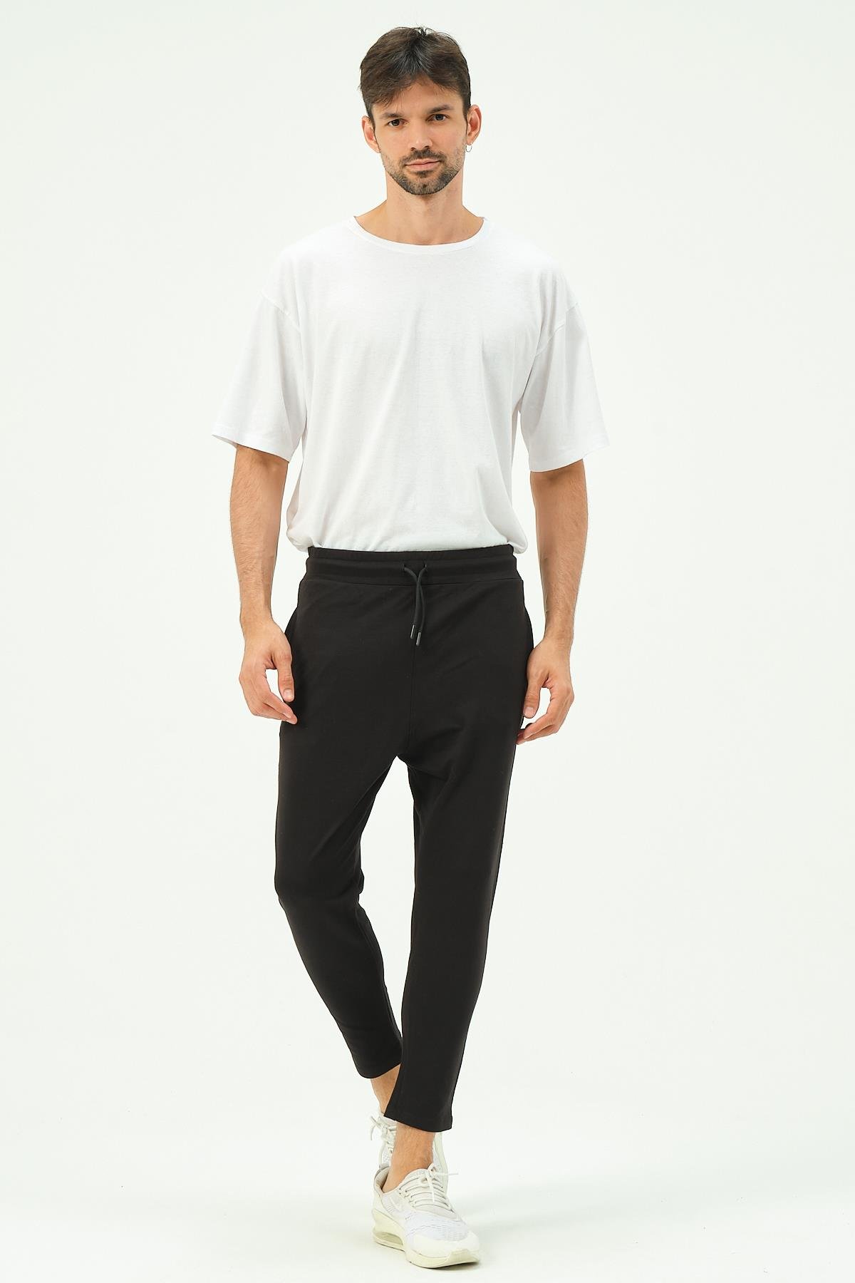 C&City Erkek Bol Kesim Düz Paça Eşofman Altı 785 Siyah