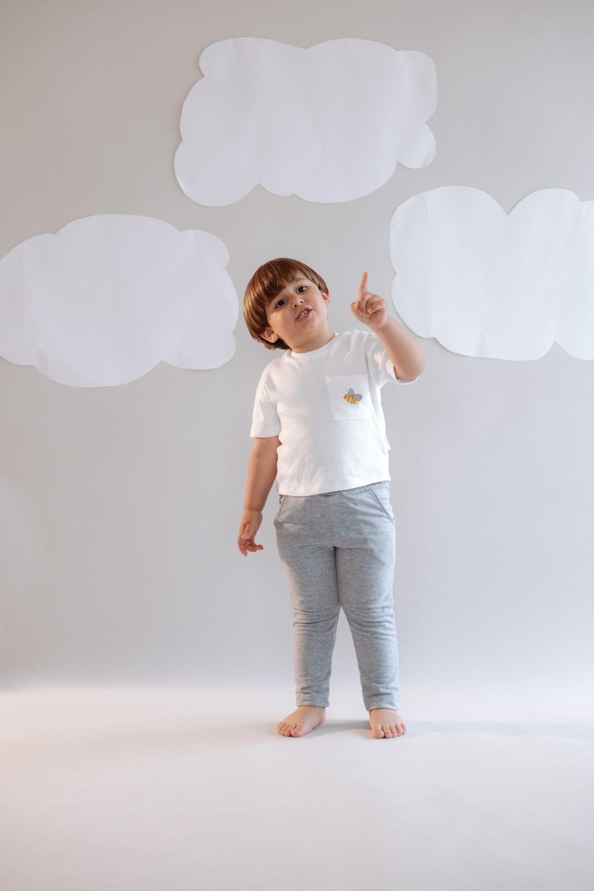 C&City Erkek Çocuk Düz Paça Eşofman Altı 762 Gri