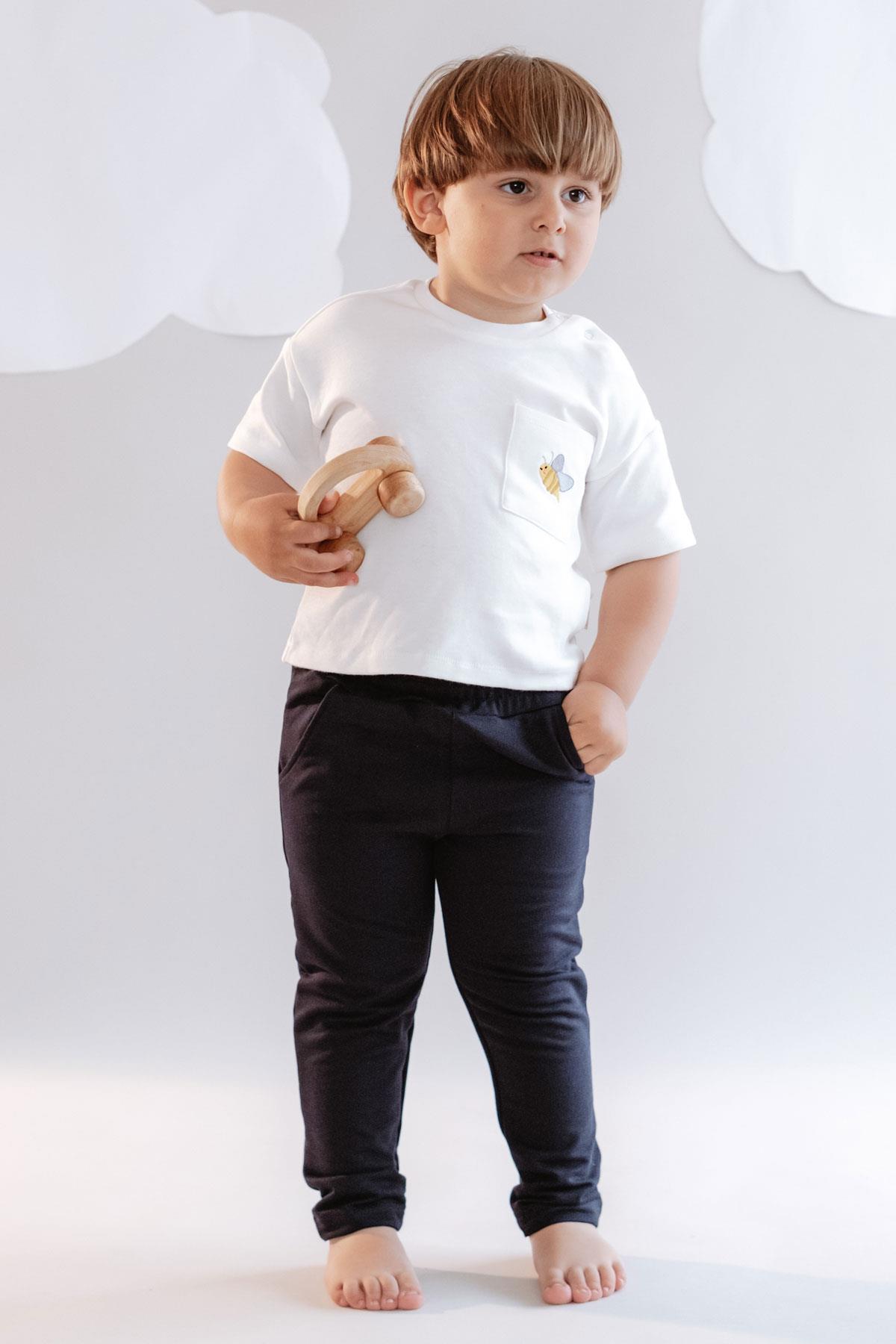 C&City Erkek Çocuk Düz Paça Eşofman Altı 762 Lacivert