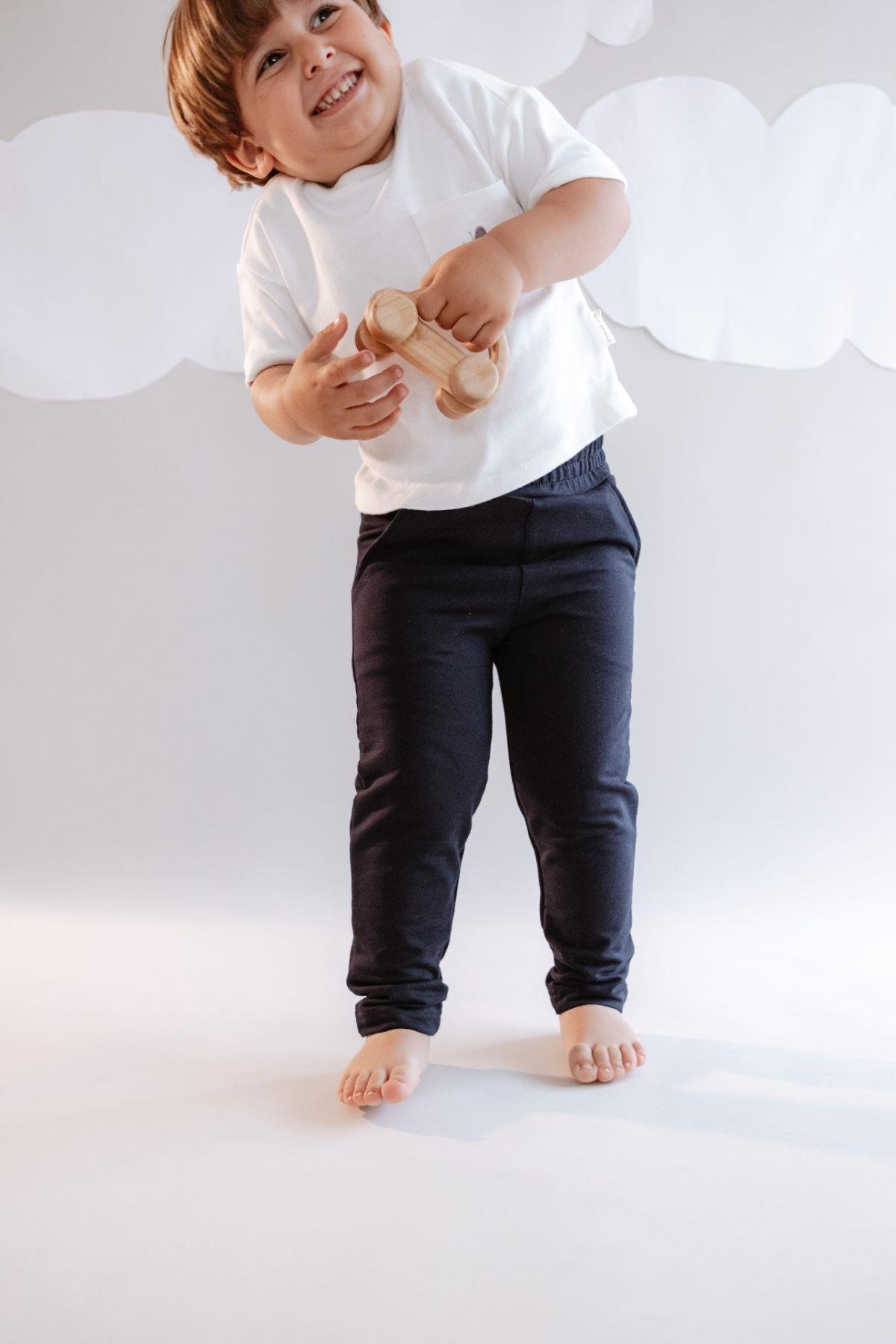 C&City Erkek Çocuk Düz Paça Eşofman Altı 762 Lacivert