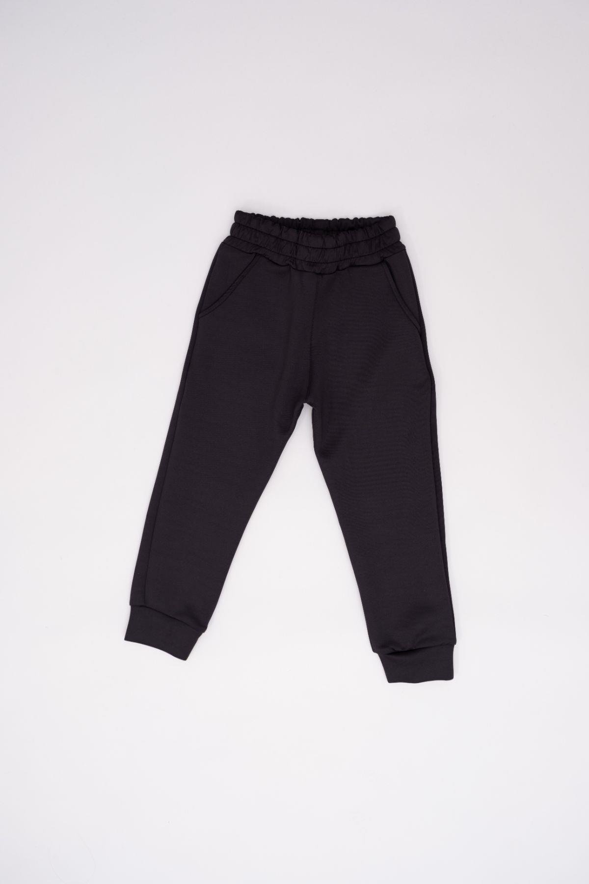 C&City Erkek Çocuk Manşetli Paça Eşofman Altı 873 Siyah