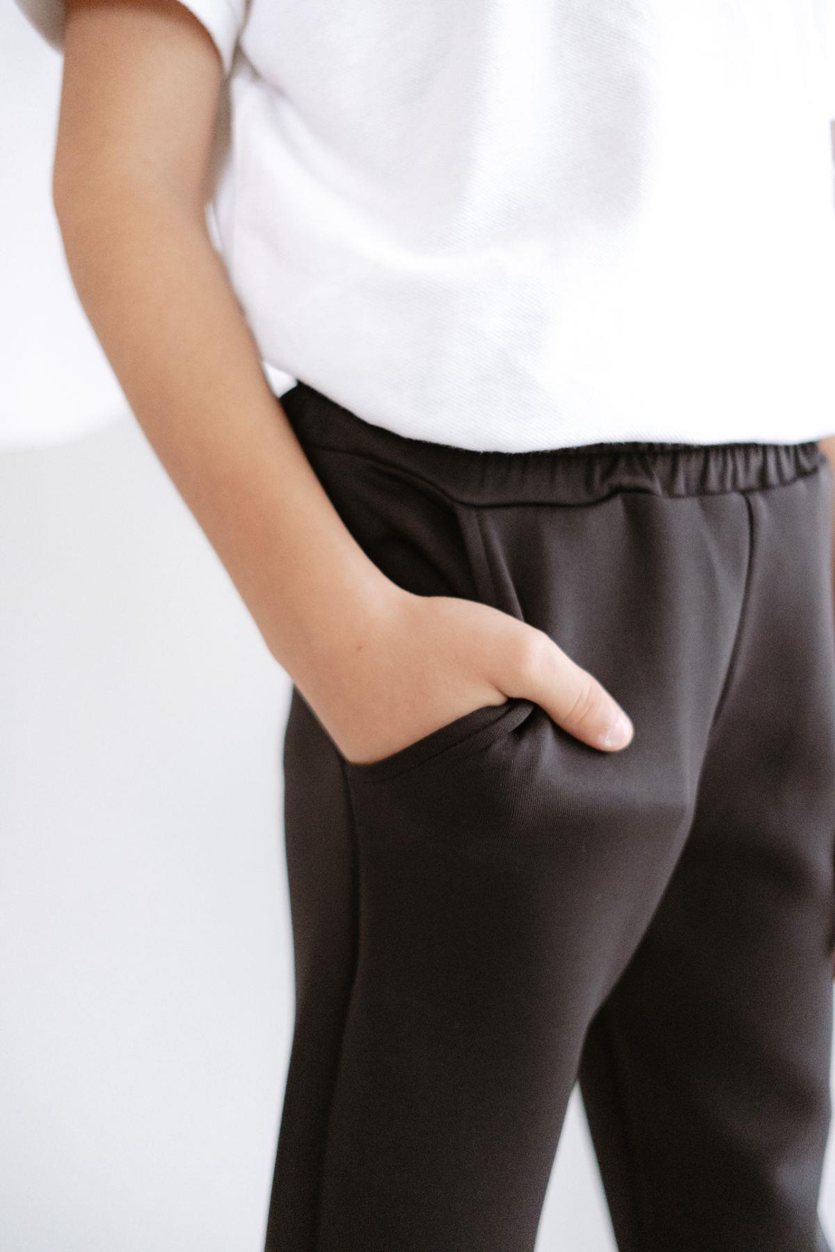 C&City Erkek Çocuk Manşetli Paça Eşofman Altı 873 Siyah