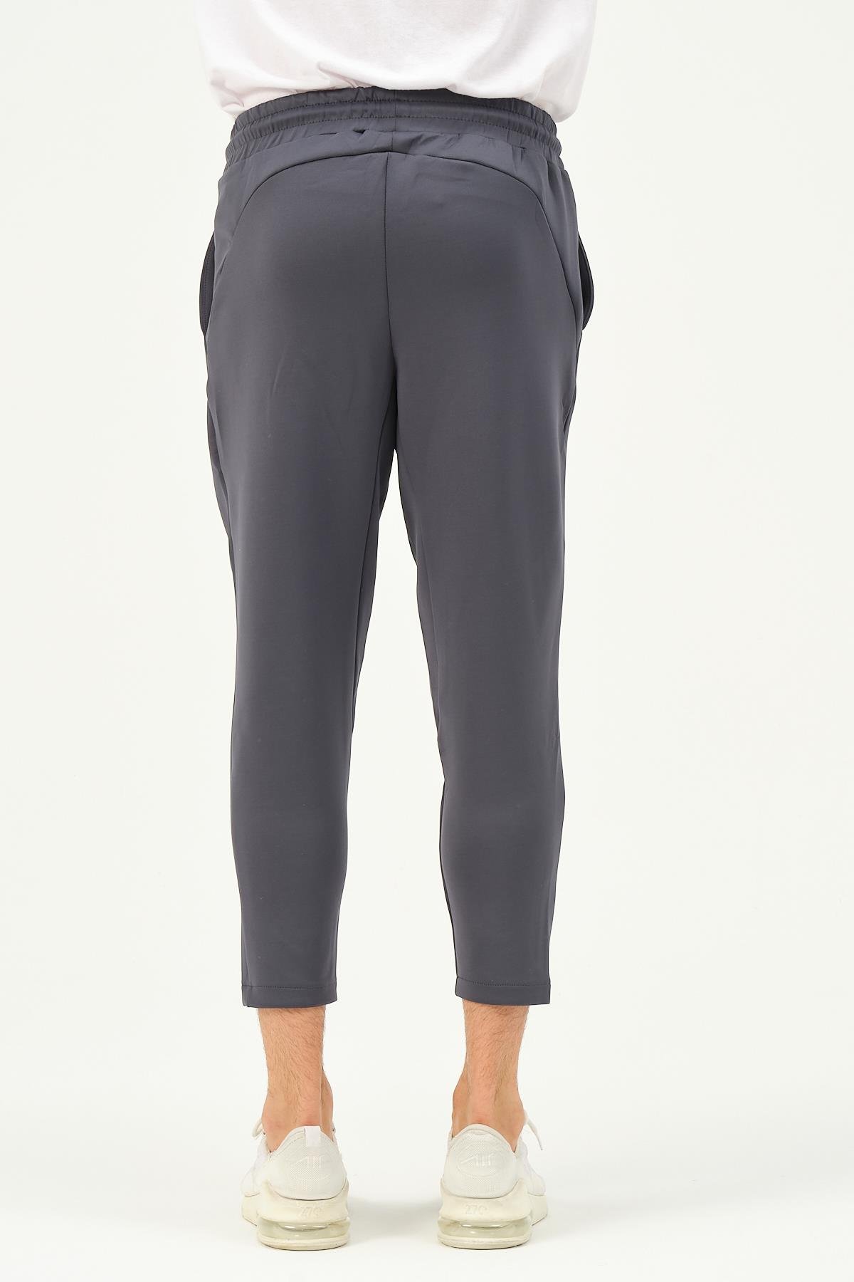 C&City Erkek Düz Paça Bel Detay Eşofman Altı 855 Füme