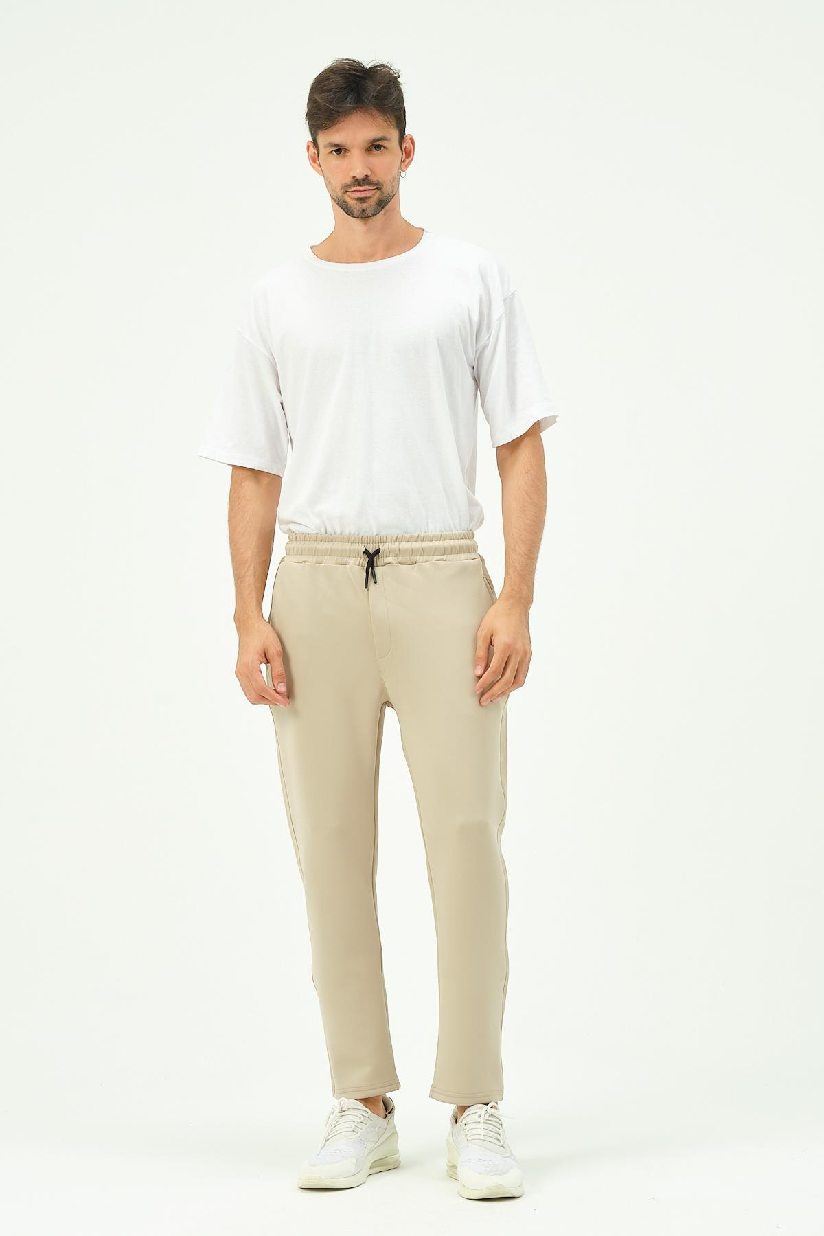 C&City Erkek Düz Paça Yandan Cepli Eşofman Altı 852 Taş