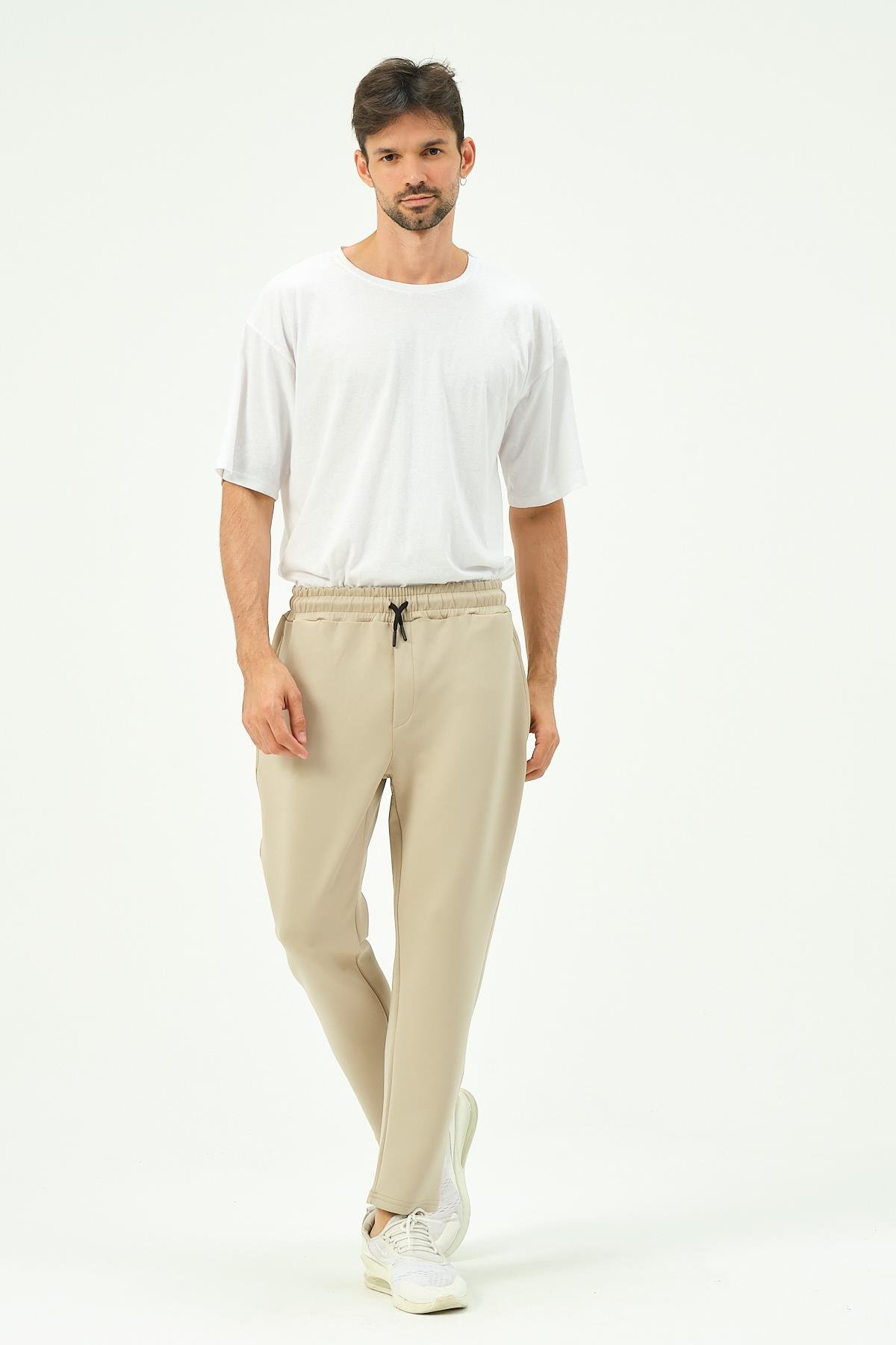C&City Erkek Düz Paça Yandan Cepli Eşofman Altı 852 Taş