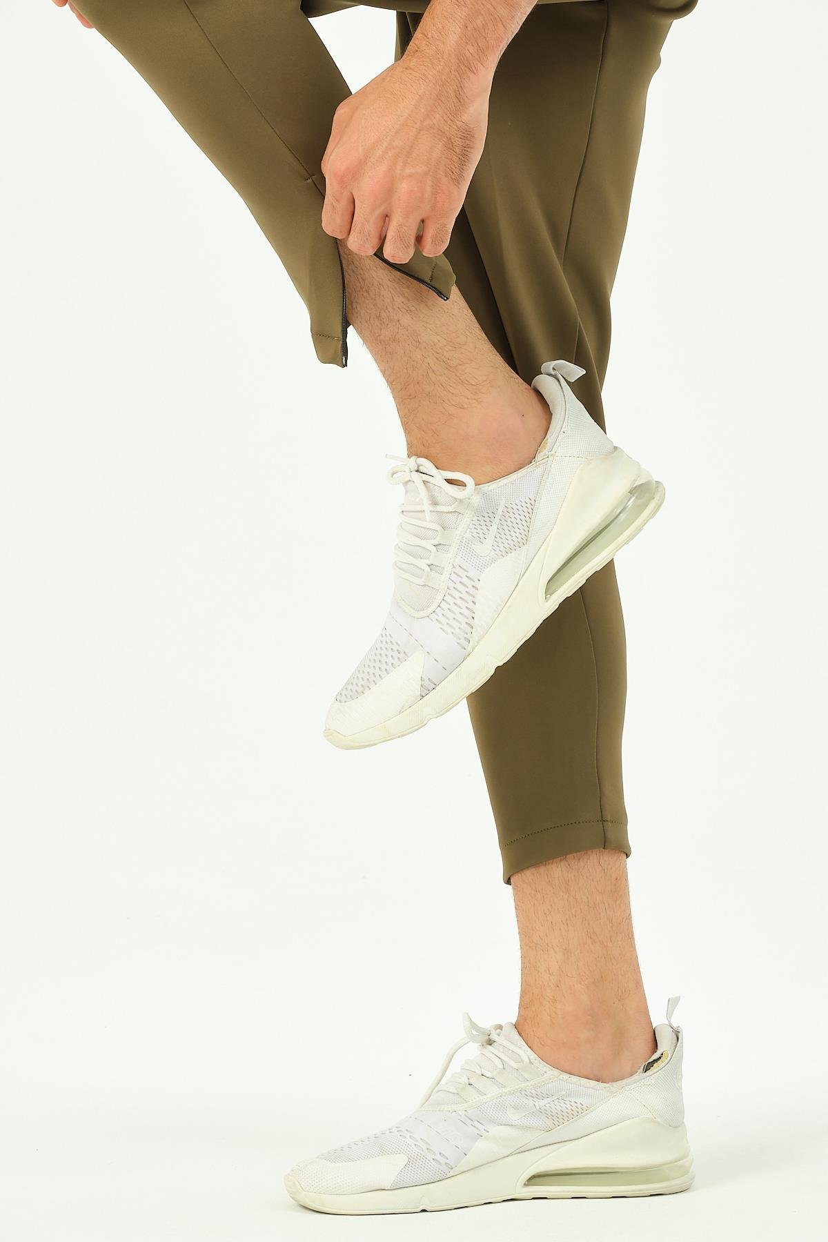 C&City Erkek Fermuarlı Paça Ve Arka Cepli Eşofman Altı 854 Haki