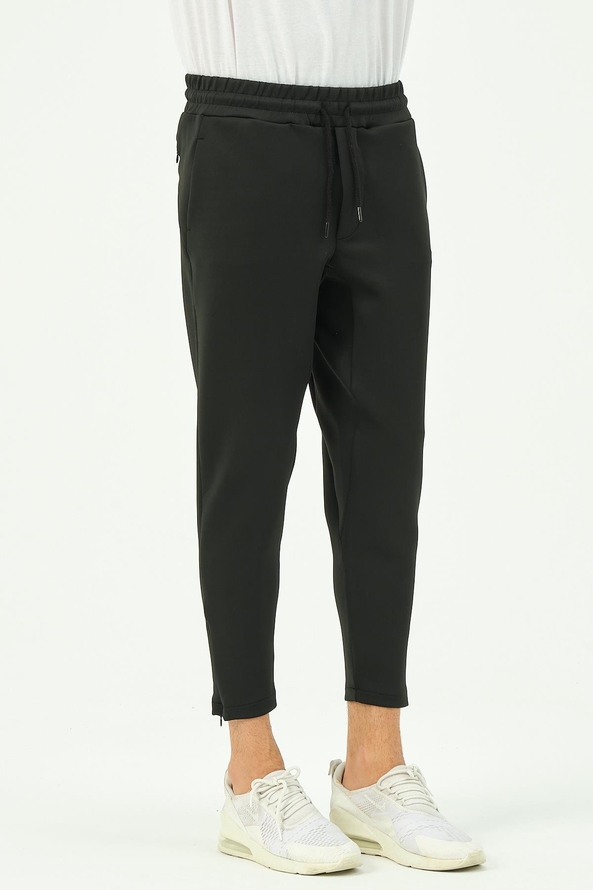 C&City Erkek Fermuarlı Paça Ve Arka Cepli Eşofman Altı 854 Siyah