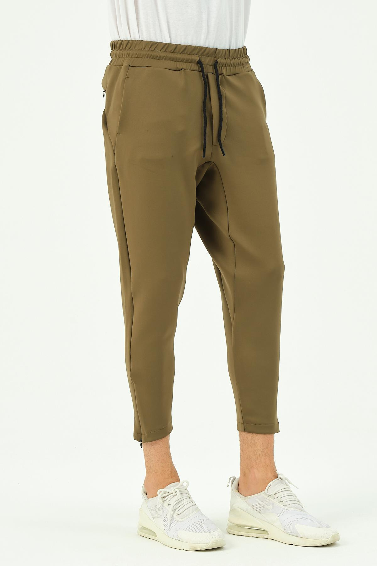 C&City Erkek Fermuarlı Paça Ve Arka Cepli Eşofman Altı 854 Haki