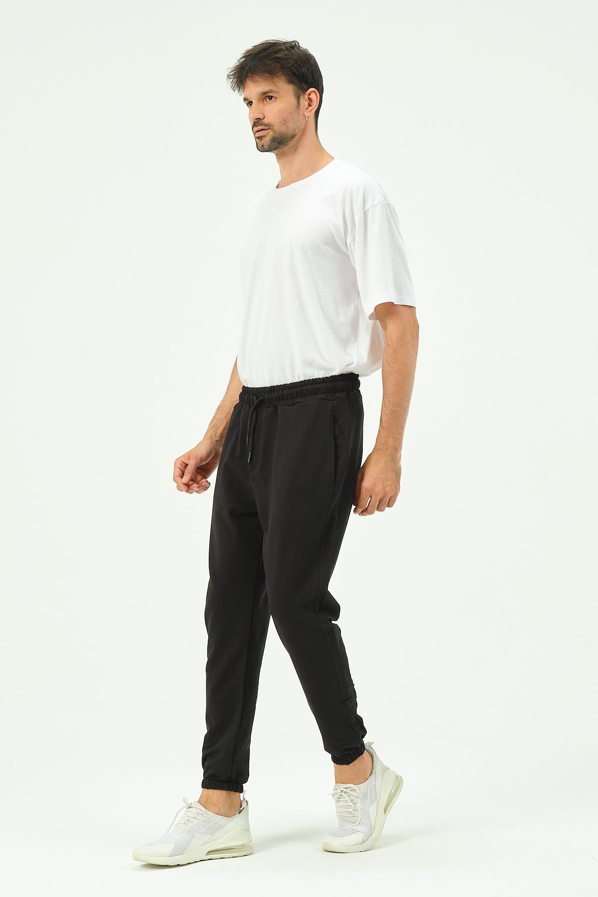 C&City Erkek Lastikli Paça Yandan Cepli Eşofman Altı 781 Siyah